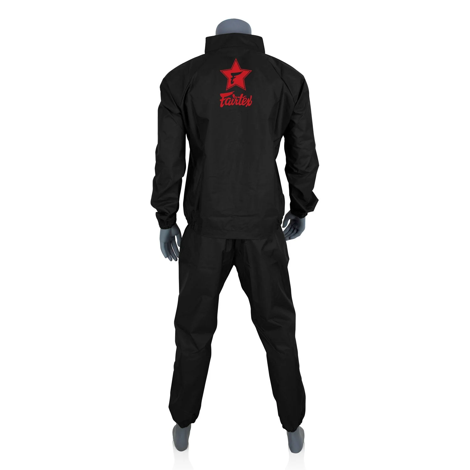 Fairtex VS3 Vinyl Sweatsuit - Black-Red - Image 2