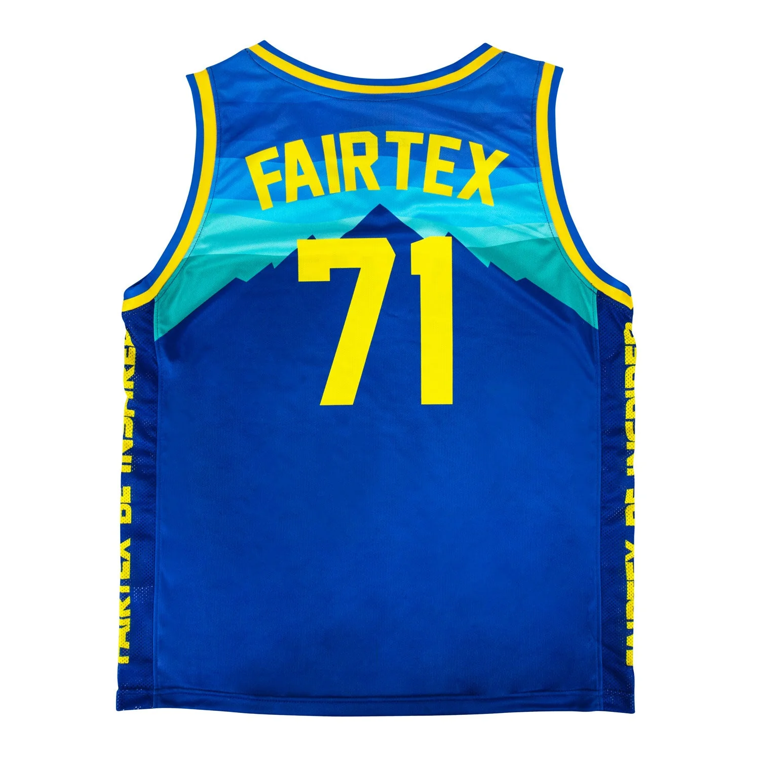JS26 Fairtex Basketball Jersey Blue-Yellow - Image 2