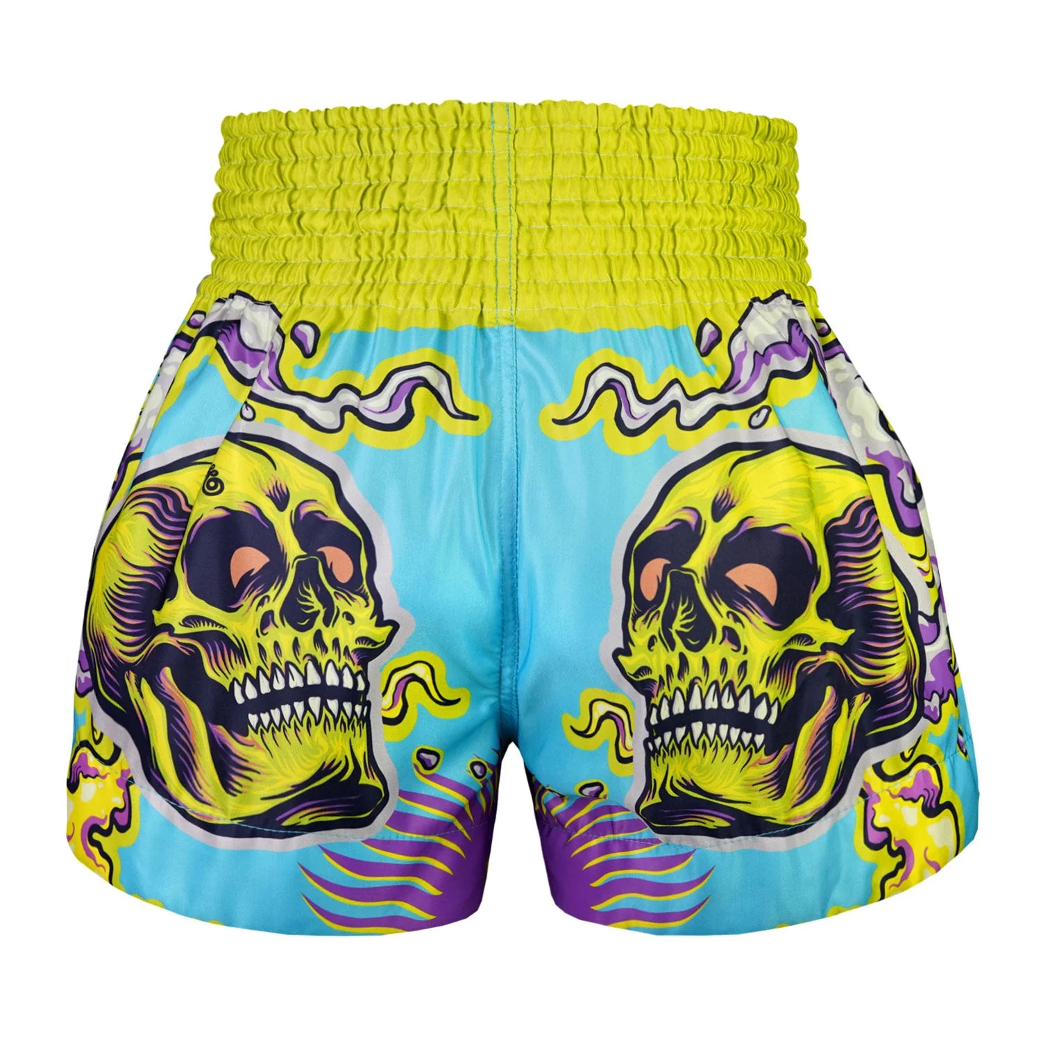 MS682 TUFF Muay Thai Shorts Trippy Skull - Image 3