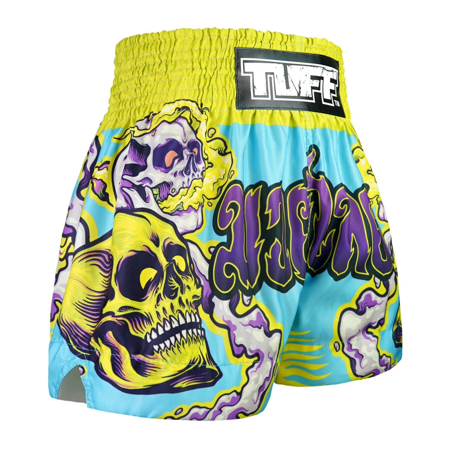 MS682 TUFF Muay Thai Shorts Trippy Skull - Image 4