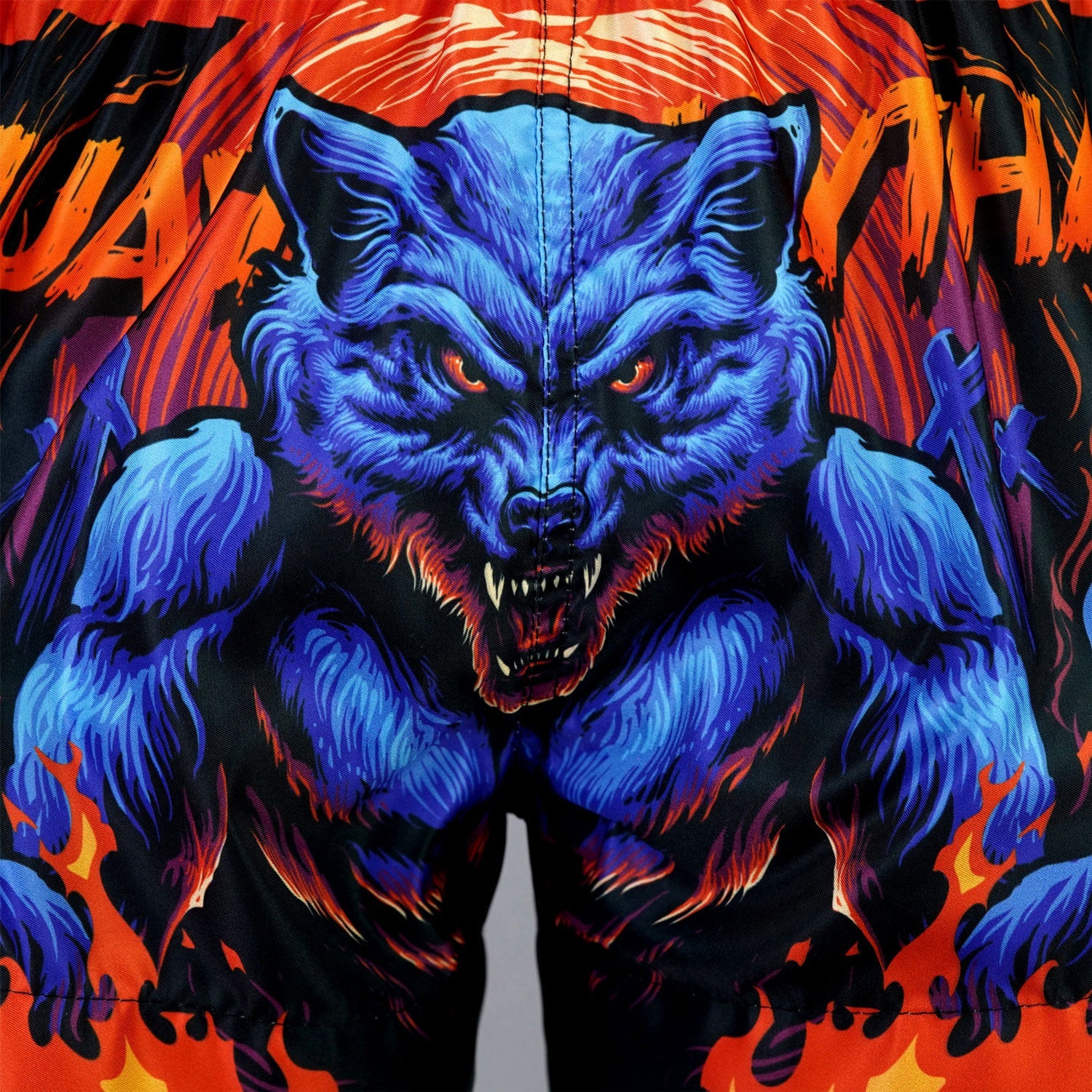 MS683 TUFF Muay Thai Shorts Midnight Werewolf - Image 5