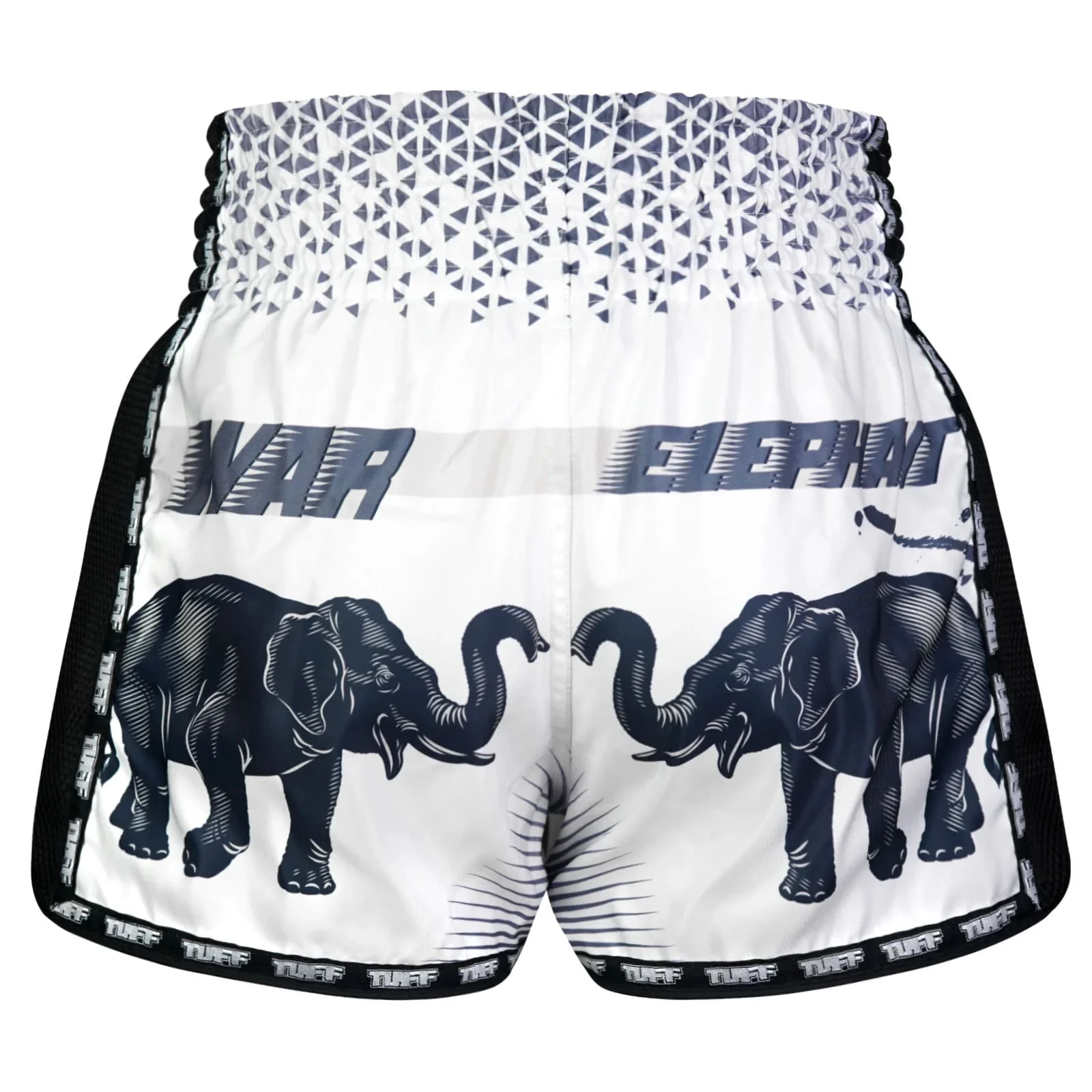 MSC112 TUFF Muaythai Shorts Retro Style War Elephant - Image 3