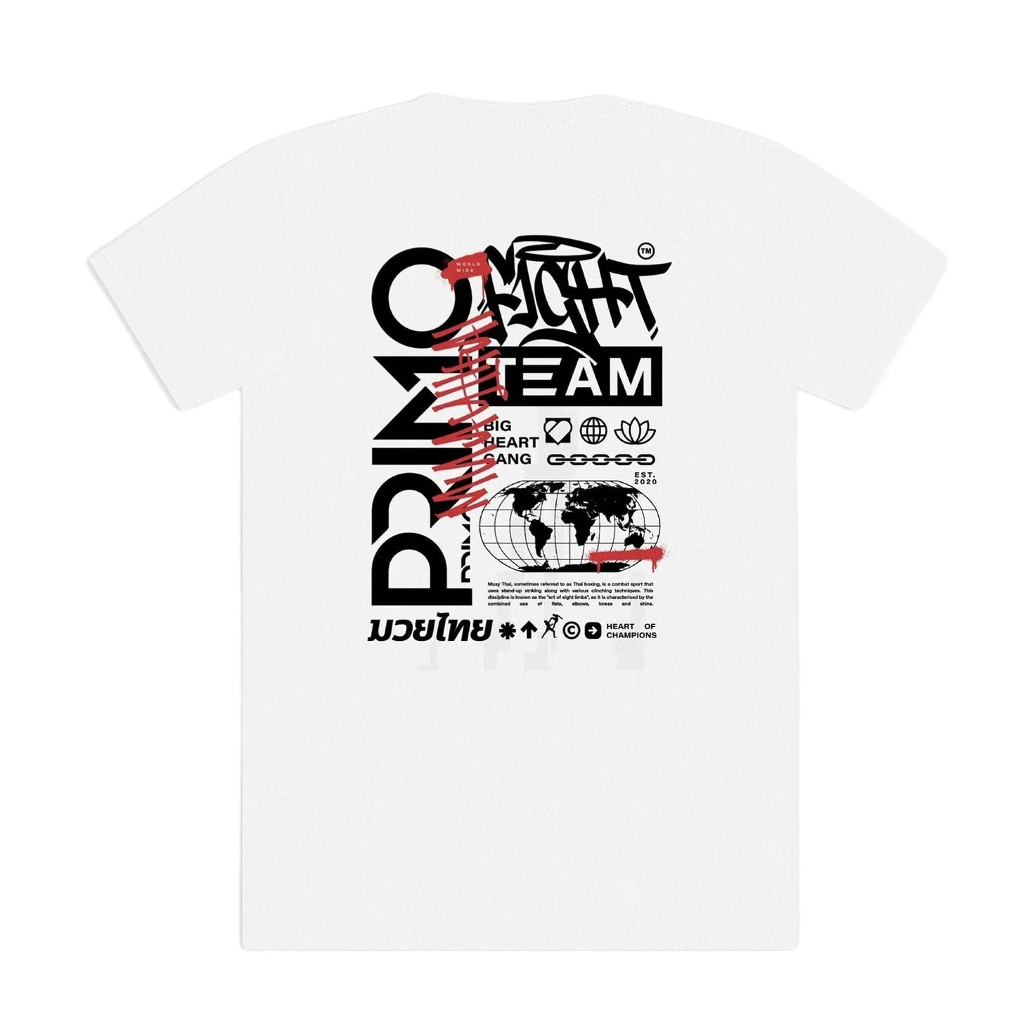 Primo T-Shirt - Fight Team - White - Image 2