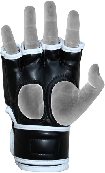RDX Grappling MMA Training Leather-X Gloves - Red - Image 3