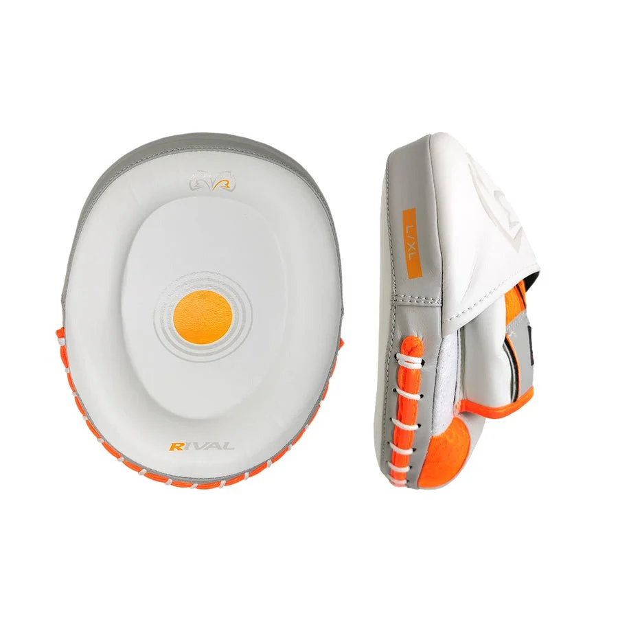Rival RPM80 Impulse Punch Mitts White/Orange - Image 3