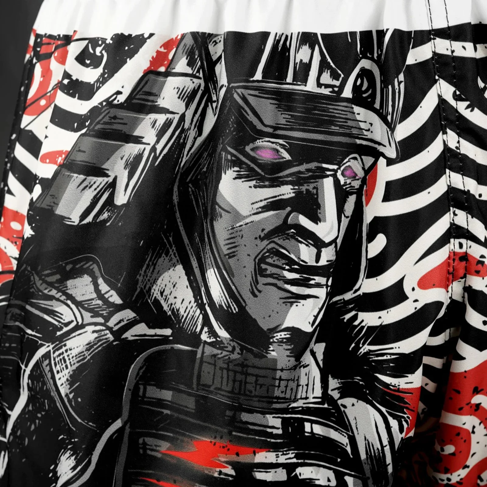 RMS102 TUFF High-Cut Retro Muaythai Shorts Waves of Bushido Elegance - Image 5