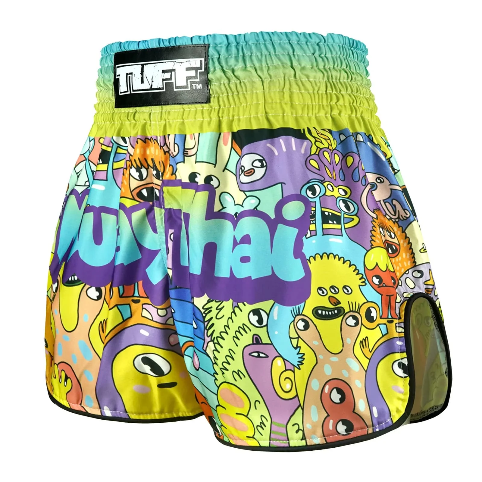 TUFF Kids Muay Thai Shorts - RMS107 - We Come In Peace - Image 2