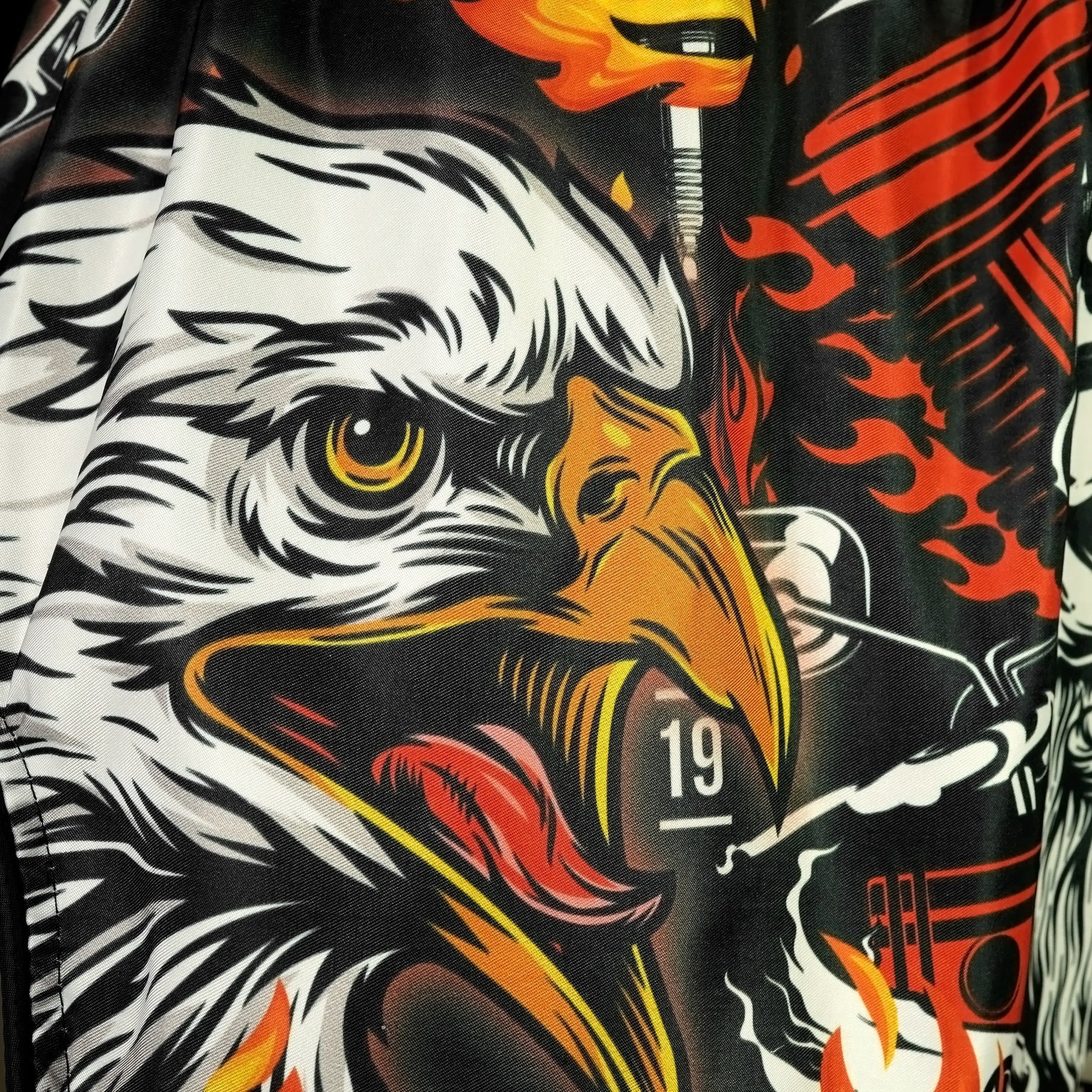 RMS108 TUFF High-Cut Retro Muaythai Shorts Graybeard and The Eagle - Image 5