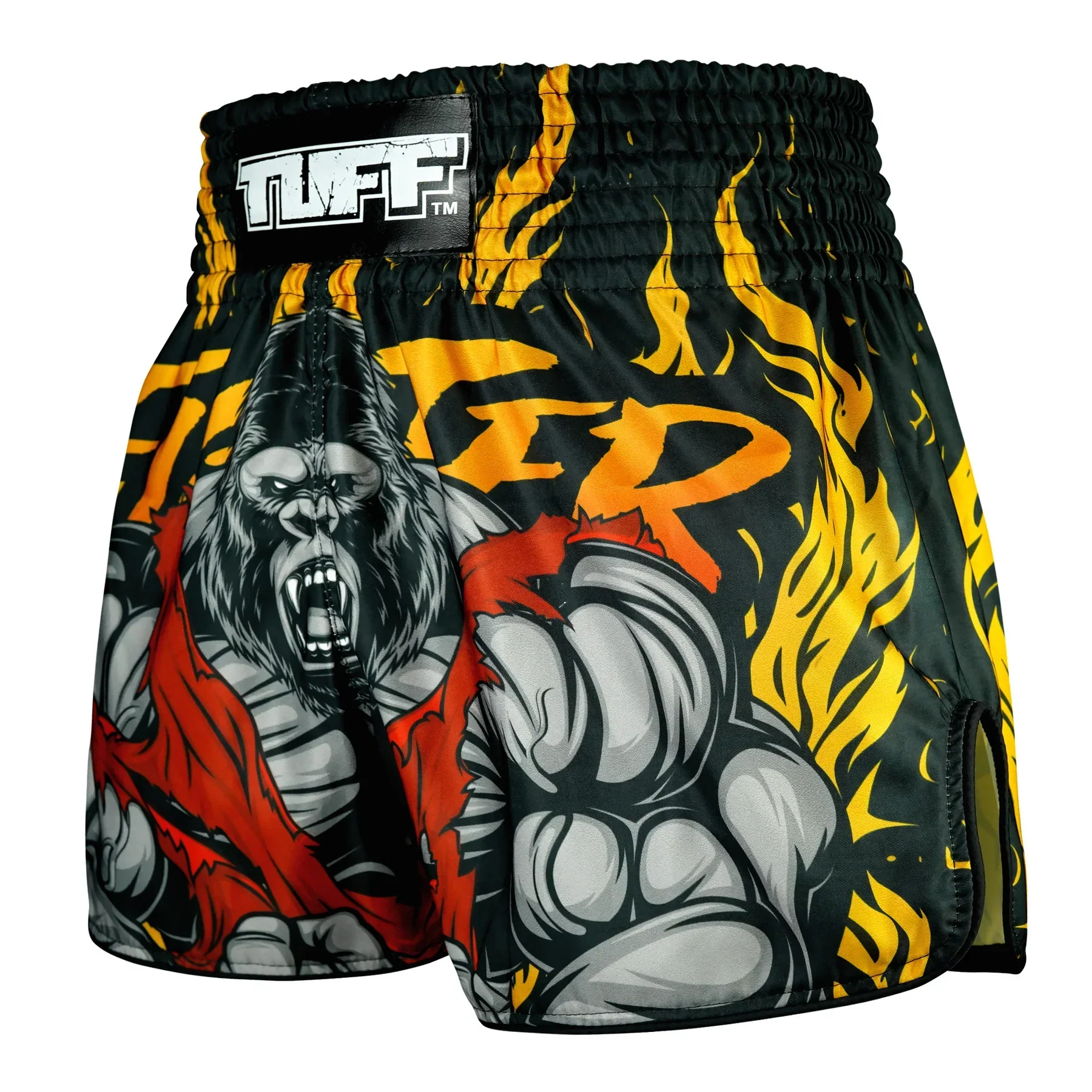 RMS122 TUFF High-Cut Retro Muaythai Shorts The Gigantic Beast - Image 4