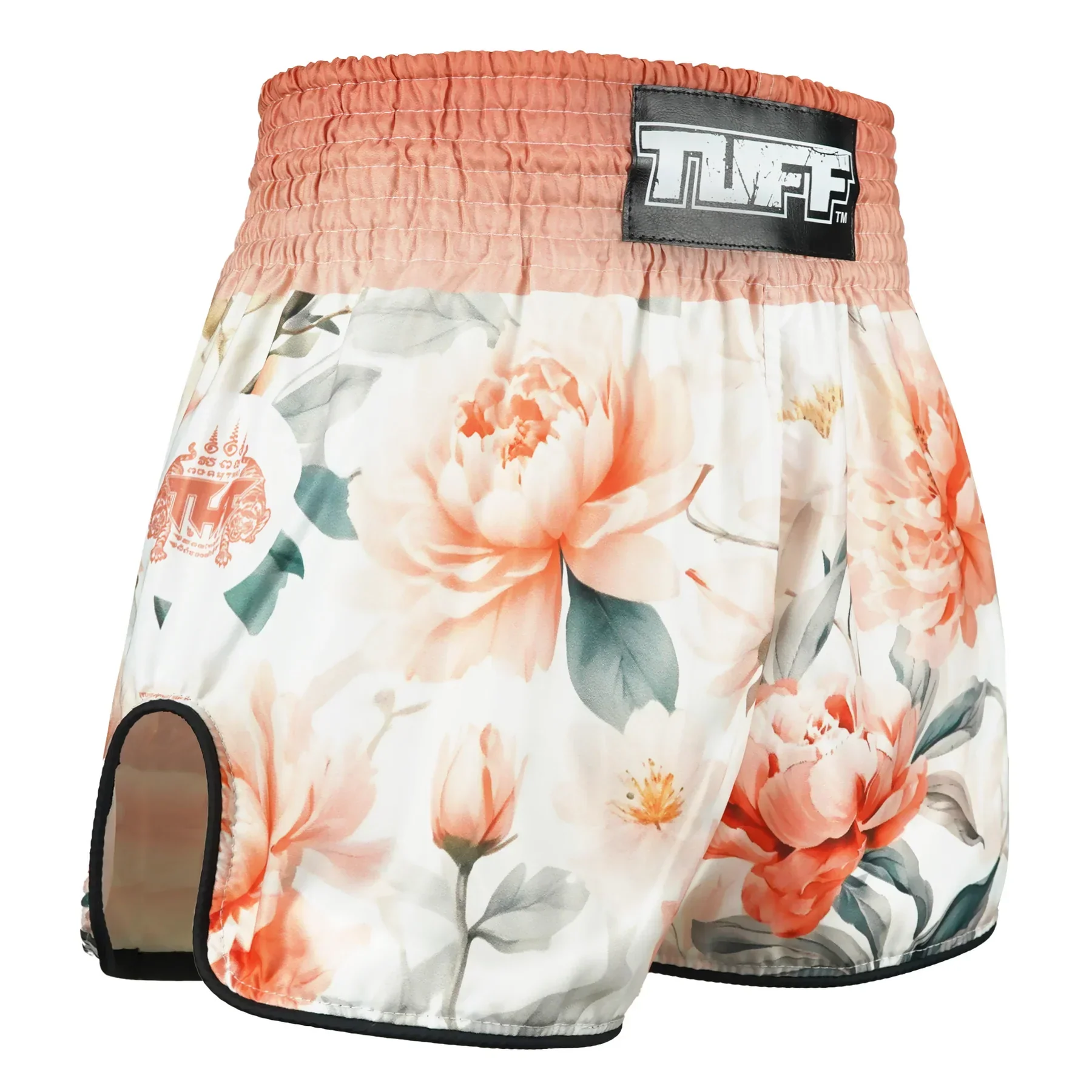 RMS125 TUFF High-Cut Retro Muaythai Shorts Tub-Tim Bloom - Image 4