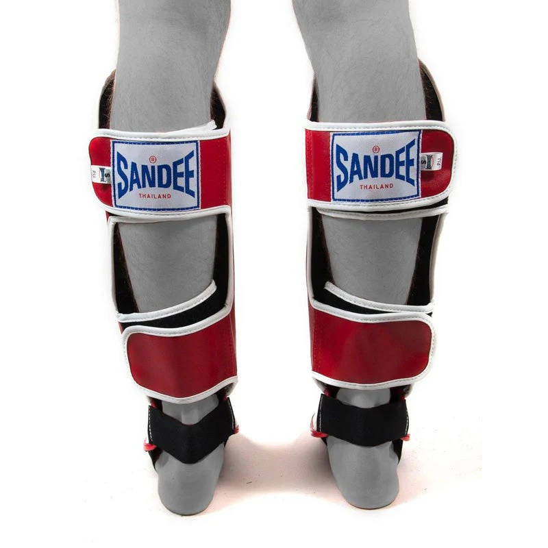 Sandee Authentic Kids Shin Guards Red/White - Image 3