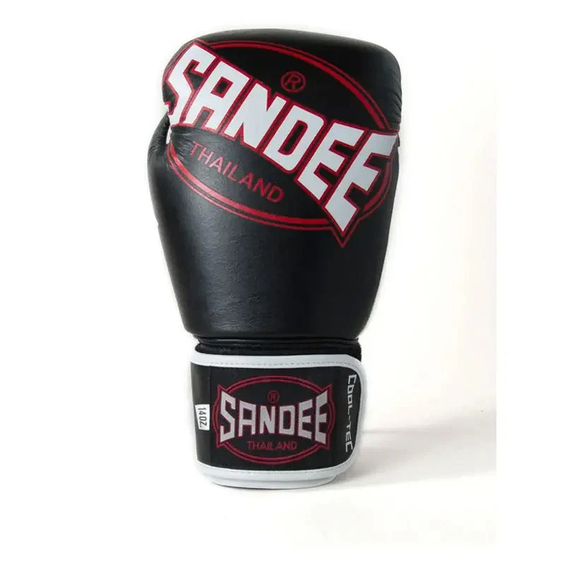 Sandee Cool-Tec 3 Tone Muay Thai Gloves Black White - Image 3