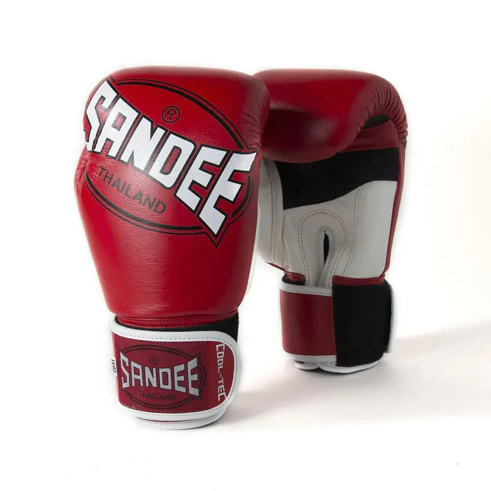 Sandee Cool-Tec 3 Tone Muay Thai Gloves Red - Image 2