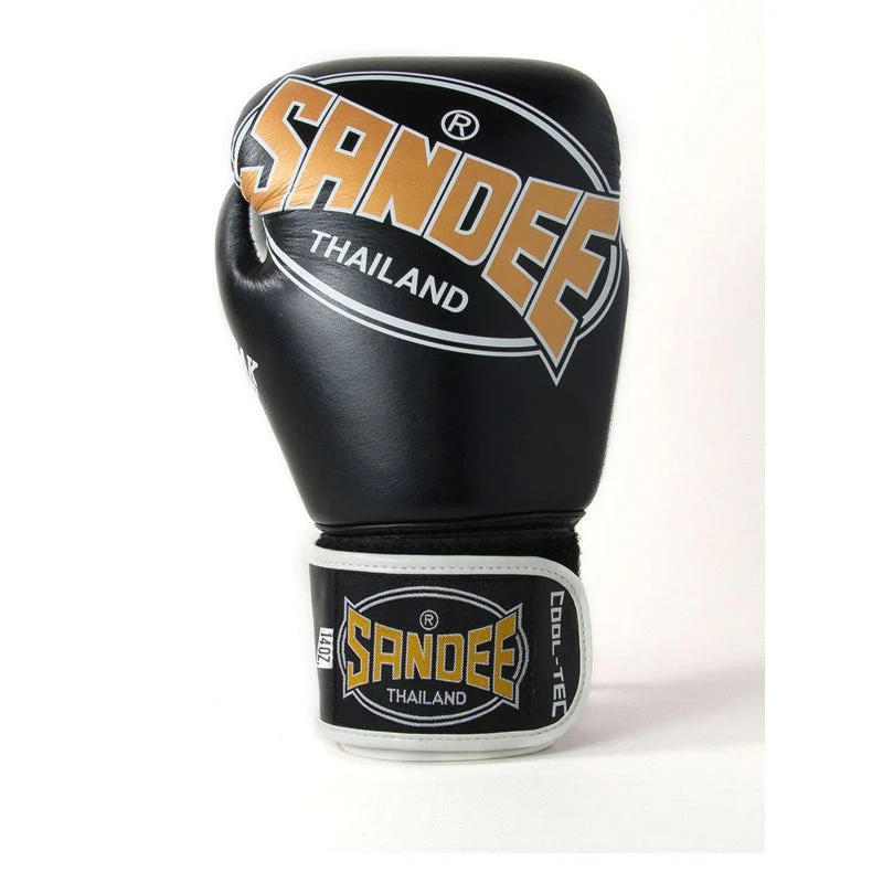Sandee Cool-Tec Kids Muay Thai Gloves Black/Gold - Image 4