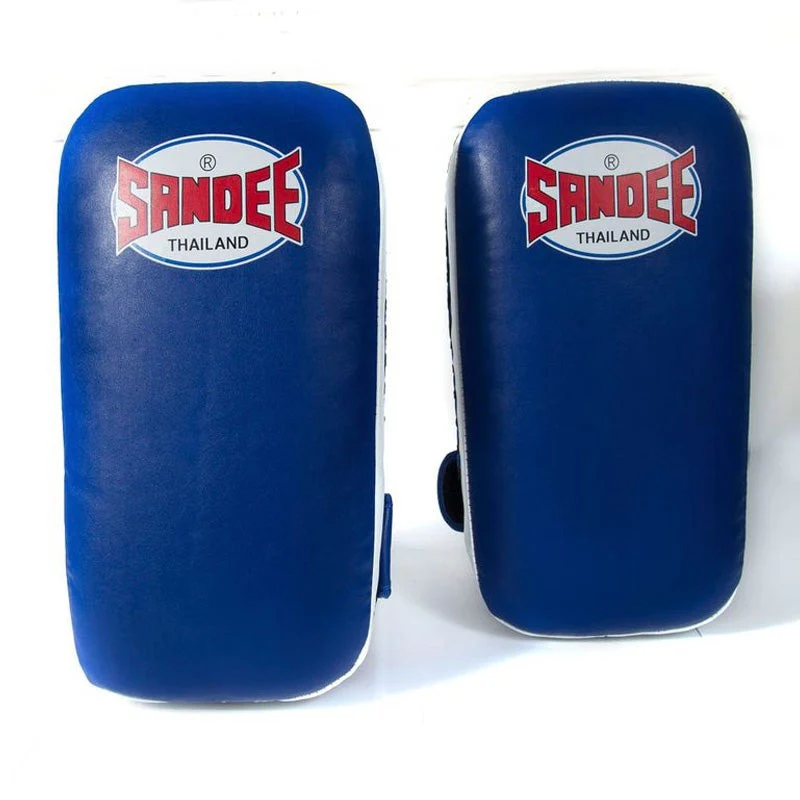 Sandee FTP2 Extra Thick Flat Thai Kick Pads Blue/White - Image 4