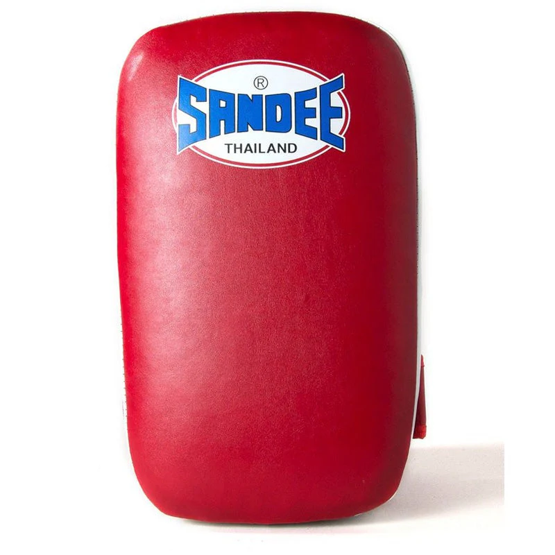 Sandee FTP2 Extra Thick Flat Thai Kick Pads Red/White - Image 4