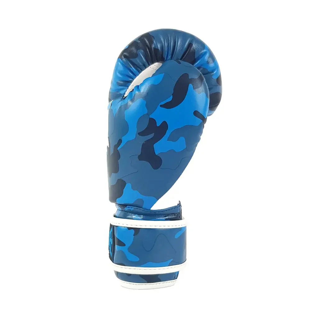Sandee Kids Muay Thai Gloves Camo Blue - Image 5