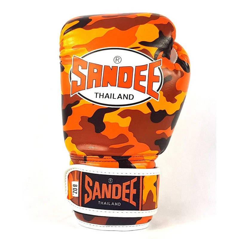 Sandee Kids Muay Thai  Gloves Camo Orange - Image 4