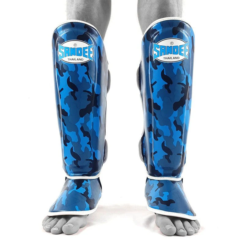 Sandee Kids Shin Guards Camo Blue - Image 3