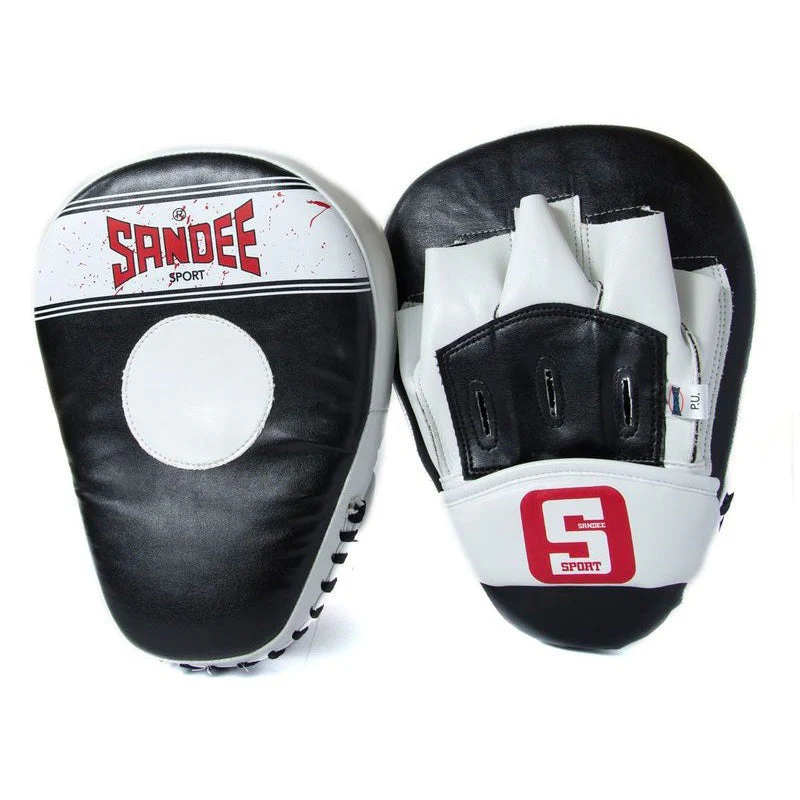 Sandee Sport Curved Focus Mitts Black/White - Image 4