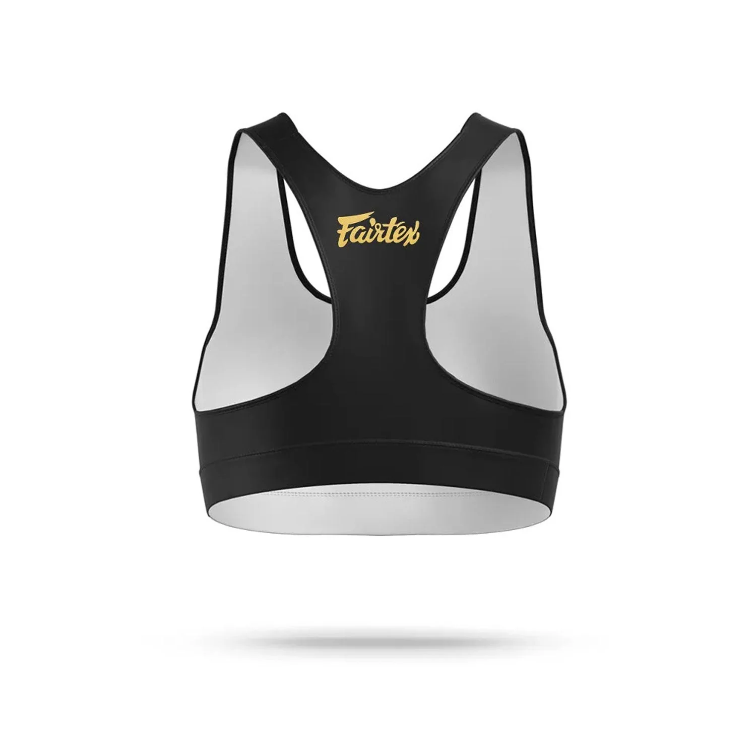 SB1 Fairtex Classic Sports Bra Black-Gold - Image 2