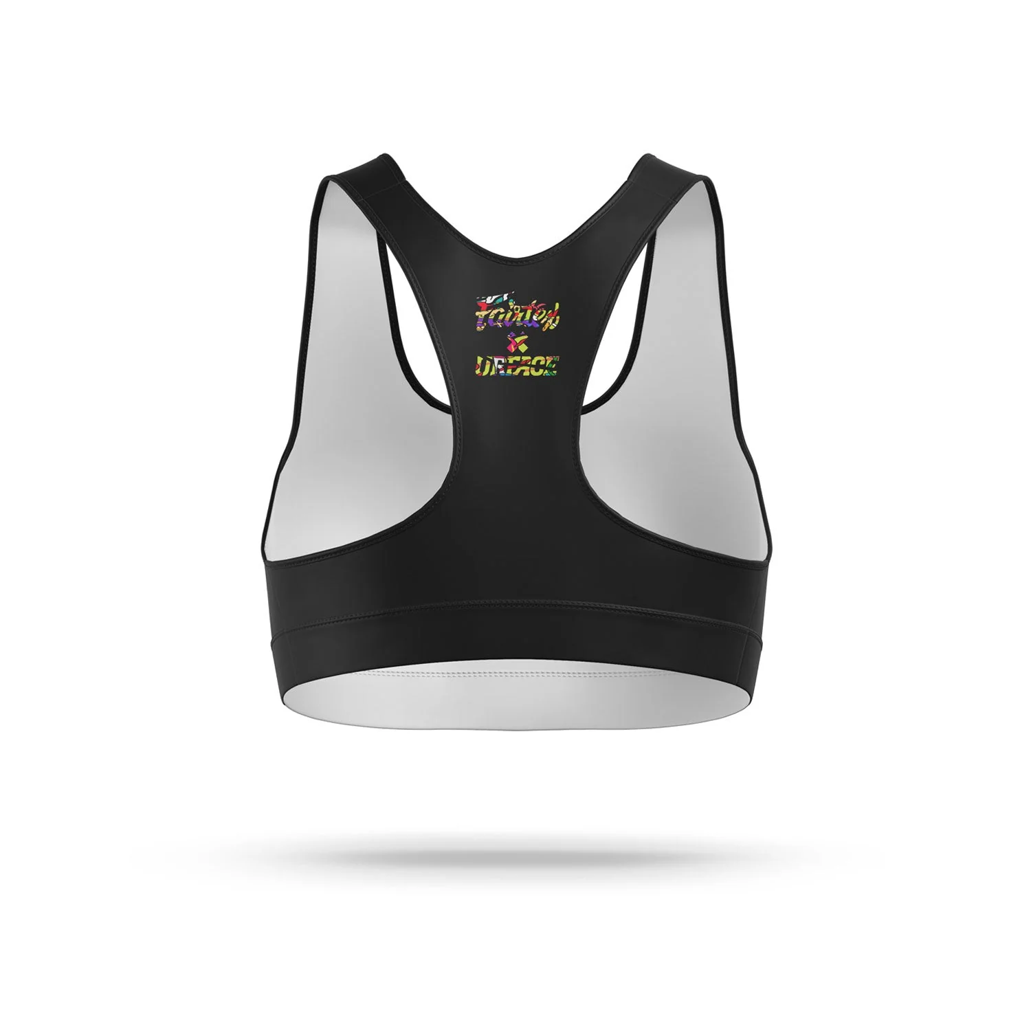 SB8 Fairtex URFACE Script Sports Bra Black - Image 2
