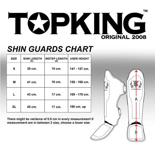 Top King TKSGP-GL Pro Leather Shin Guards White - Image 3