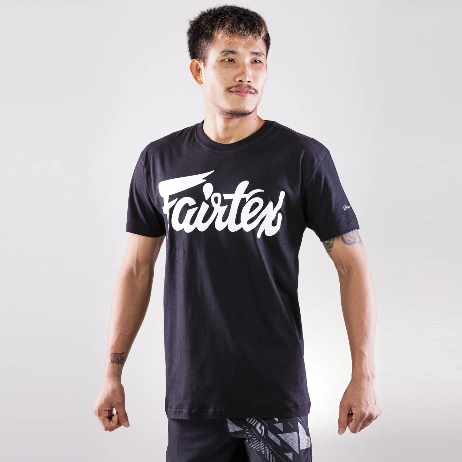 TS7 Fairtex Script Logo Cotton T-Shirt Black - Image 3