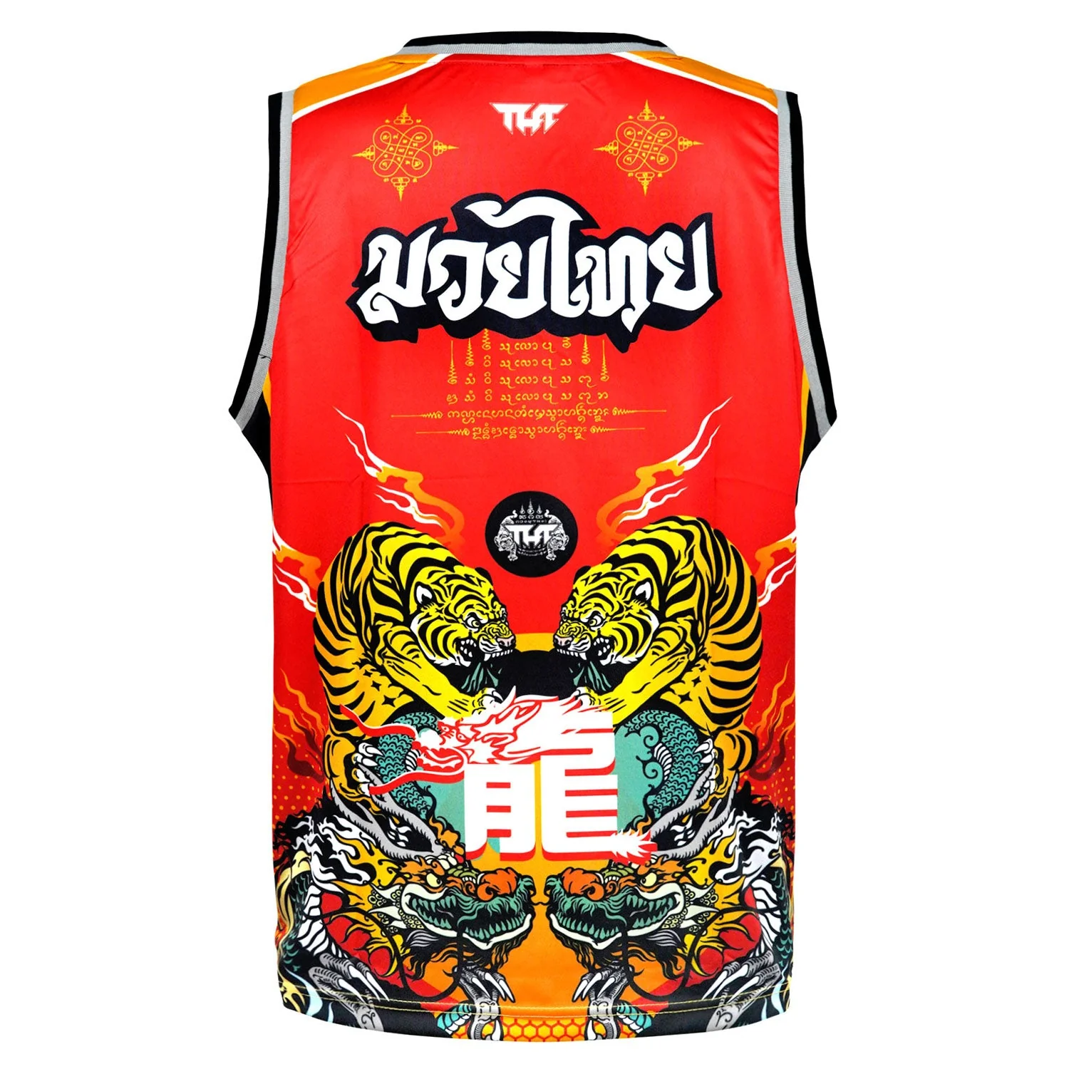 TT104 TUFF Tank Top Red Chinese Dragon and Tiger - Image 3