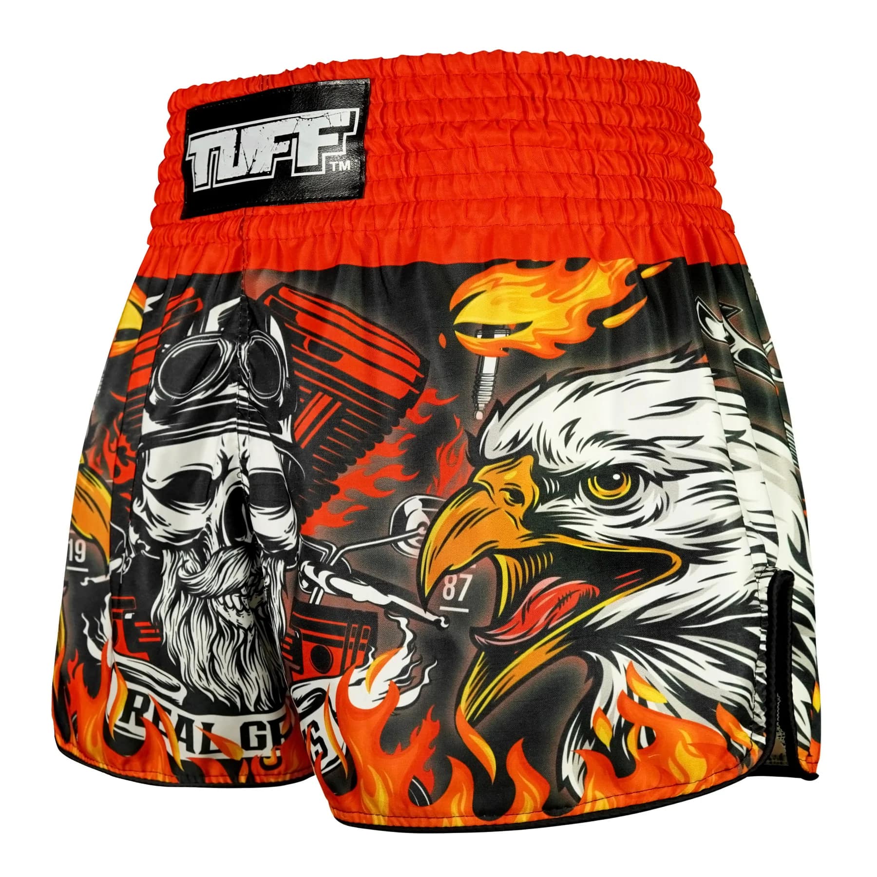 TUFF High-Cut Retro Muaythai Shorts - RMS108 - Graybeard and The Eagle - Image 2