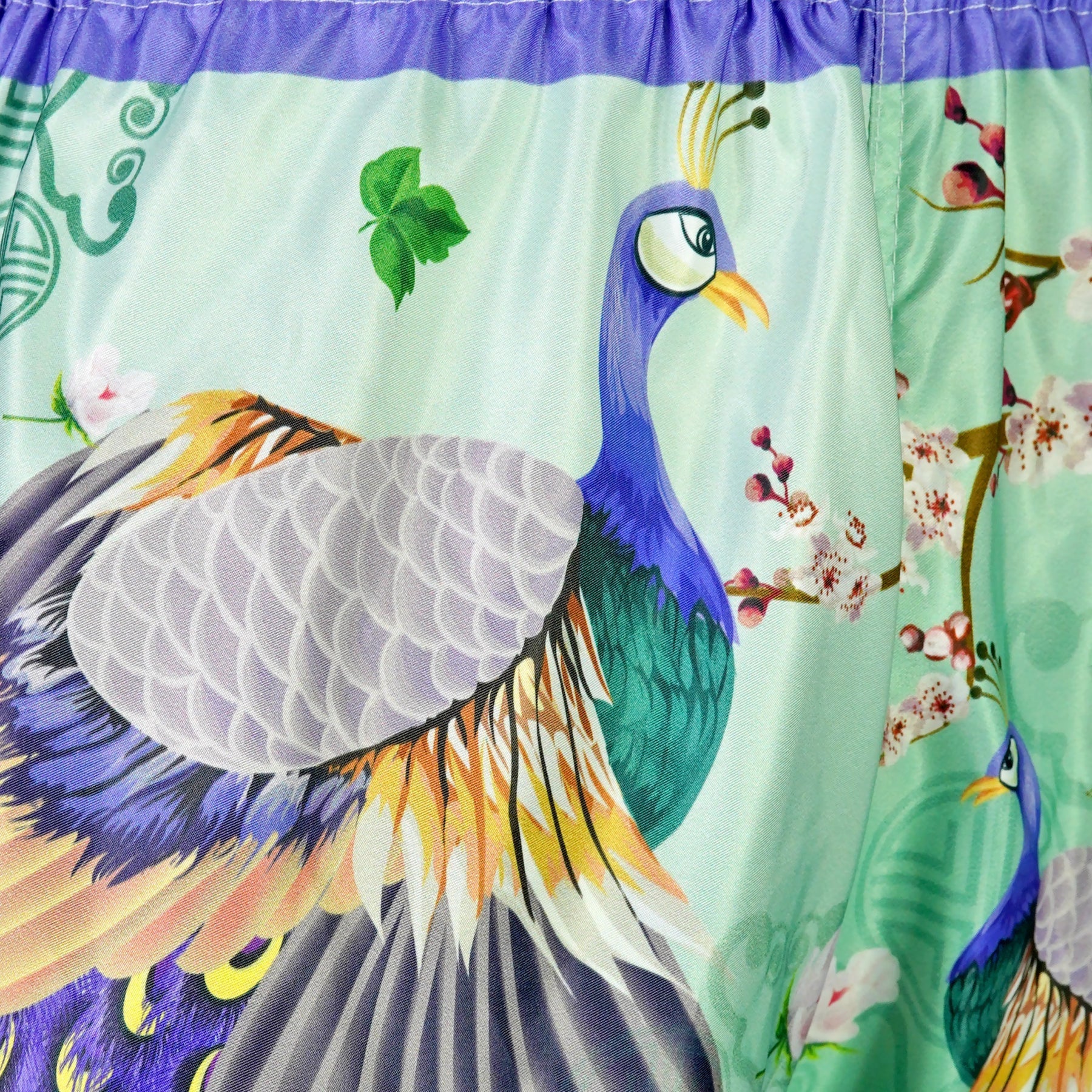 TUFF High-Cut Retro Muaythai Shorts - RMS112 - Yugana Kujaku The Elegance Peacock - Image 5