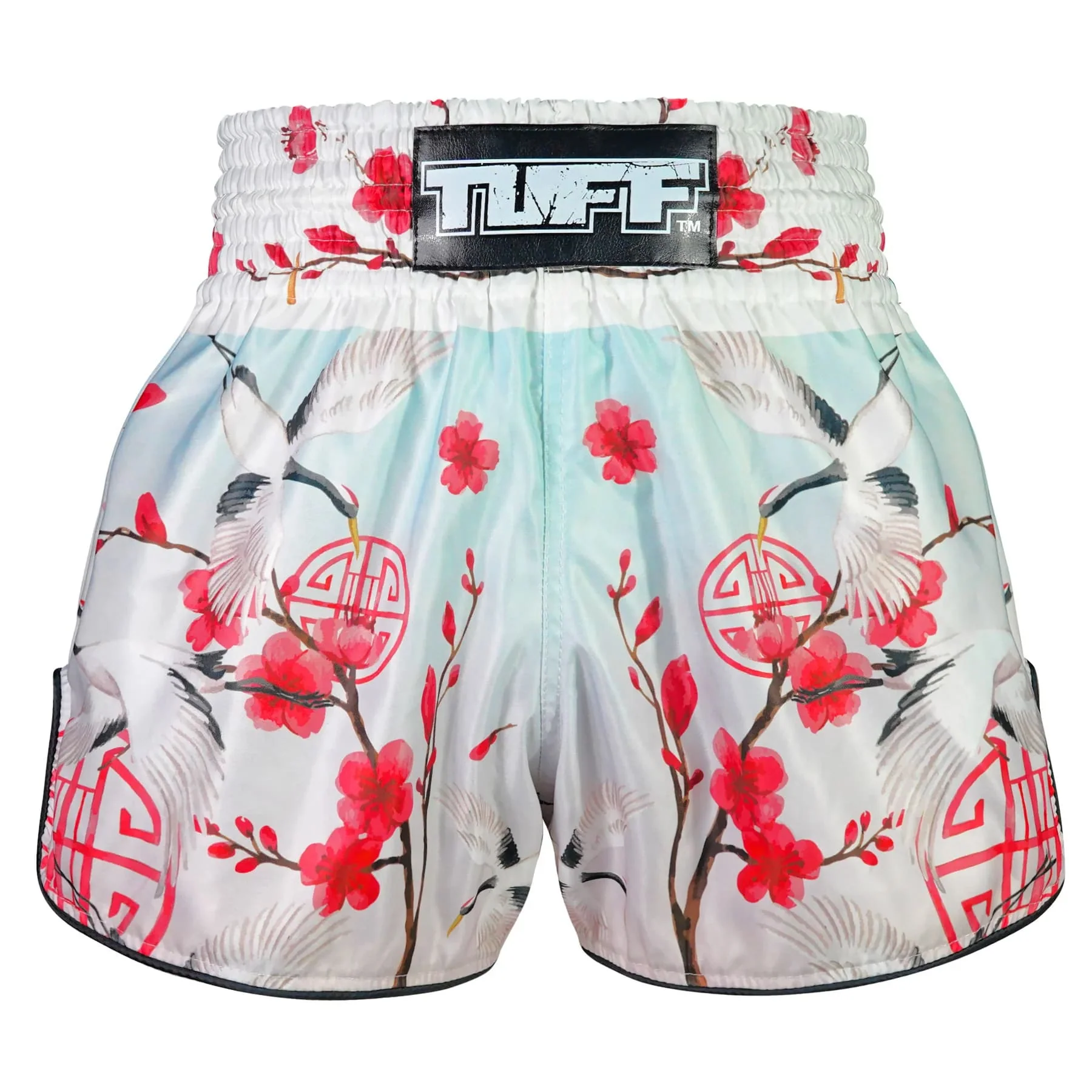 TUFF High-Cut Retro Muaythai Shorts - RMS114 - Akai Tsuru The Red Crane - Image 3