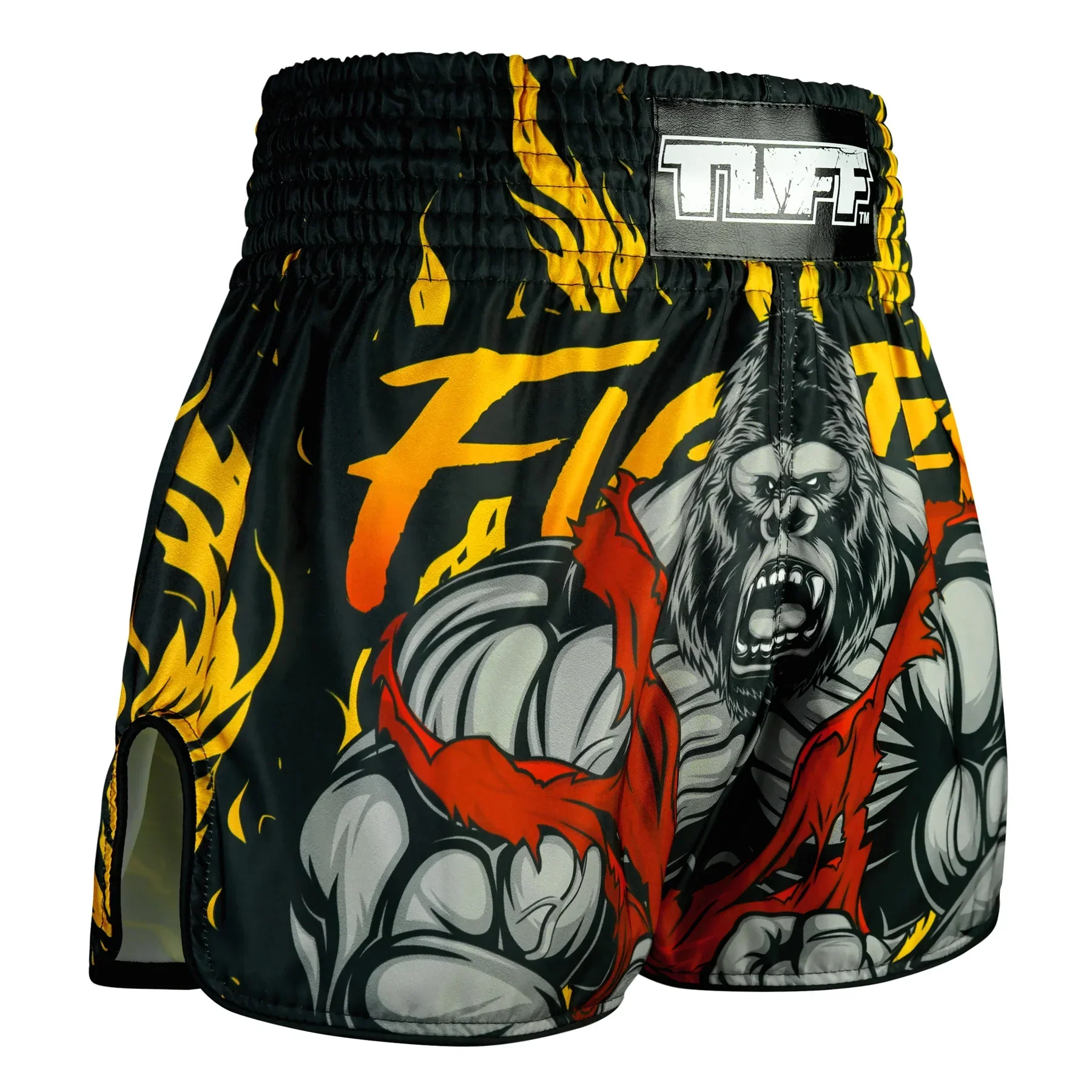 TUFF High-Cut Retro Muaythai Shorts - RMS122 - The Gigantic Beast - Image 2
