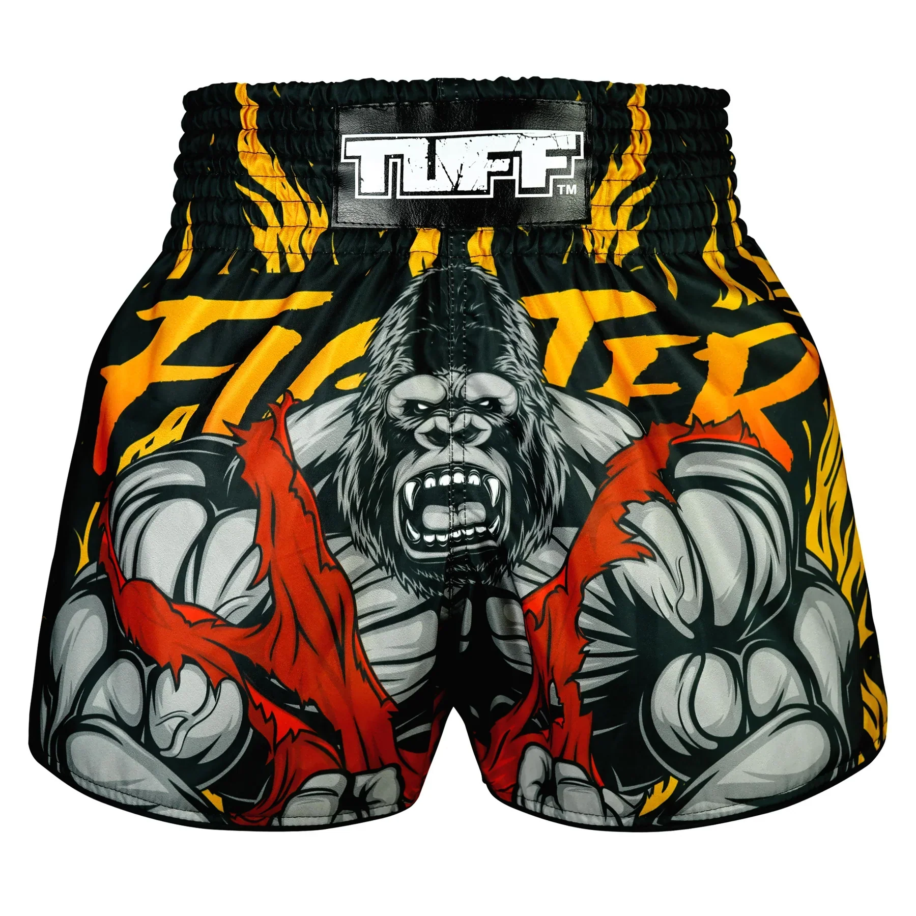 TUFF High-Cut Retro Muaythai Shorts - RMS122 - The Gigantic Beast - Image 3