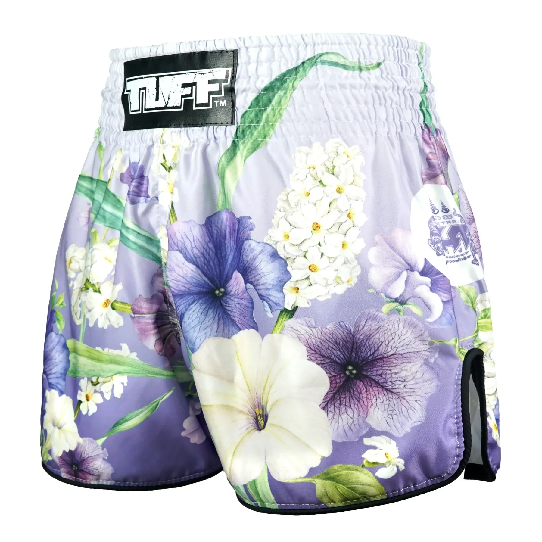 TUFF High-Cut Retro Muaythai Shorts - RMS124 - Purple An-Chan - Image 2