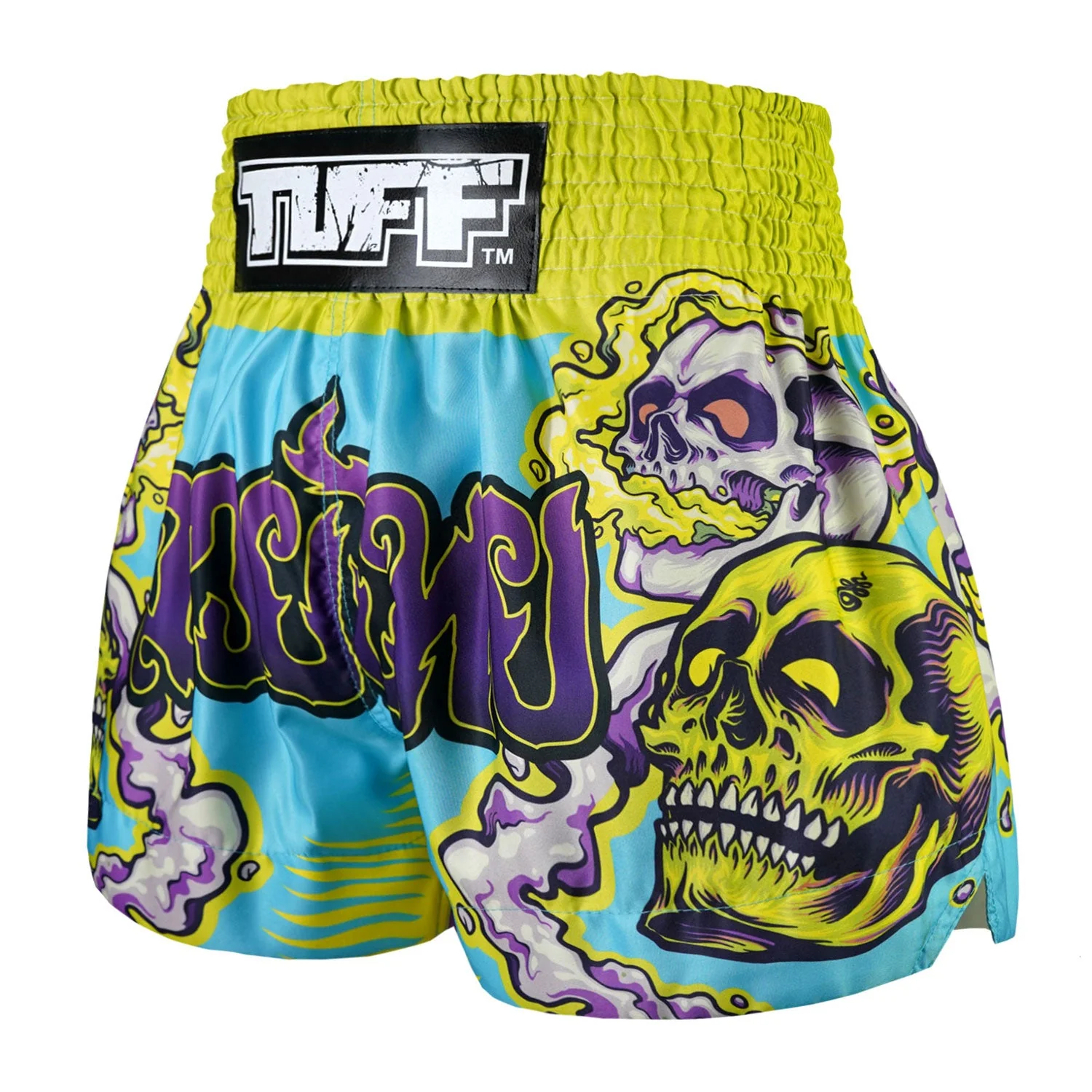 TUFF Muay Thai Shorts - MS682 - Trippy Skull - Image 2