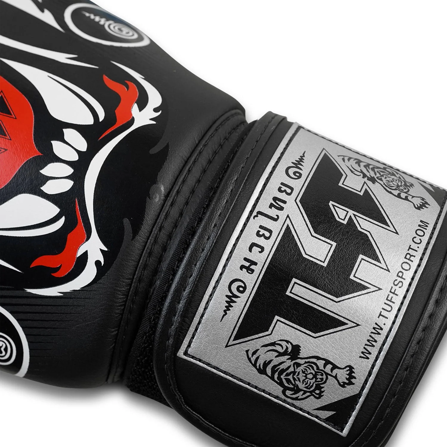 TUFF Muaythai Boxing Gloves Black Tiger - Image 4