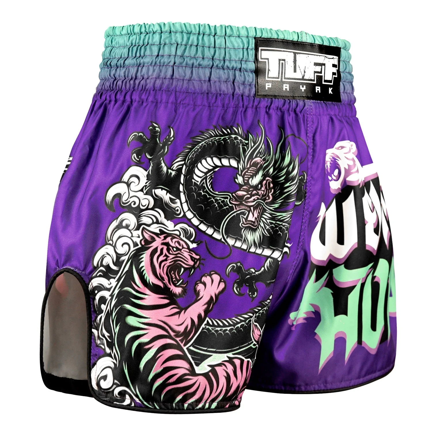 TUFF Payak Muay Thai Shorts - RMS012 - Shadow & Flame - Image 4