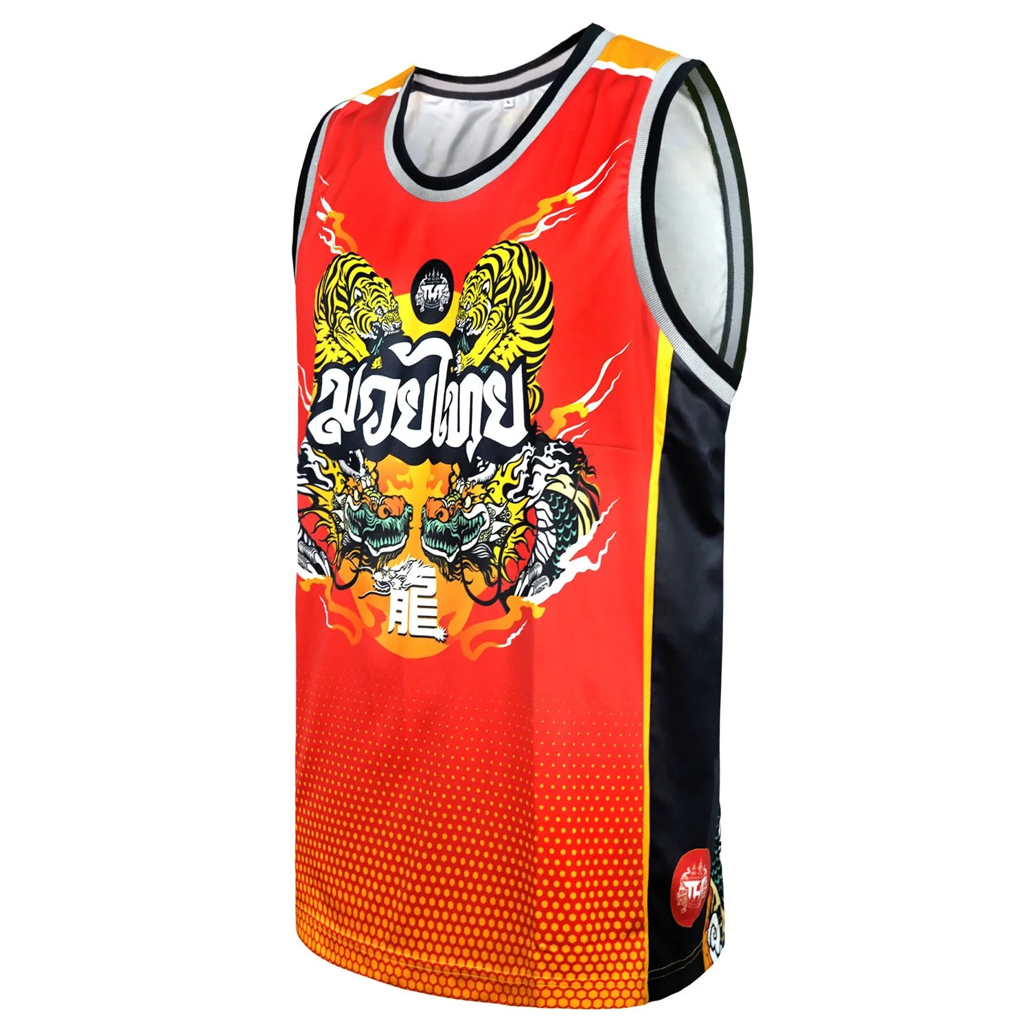 TUFF Tank Top - TT104 - Red Chinese Dragon and Tiger - Image 2