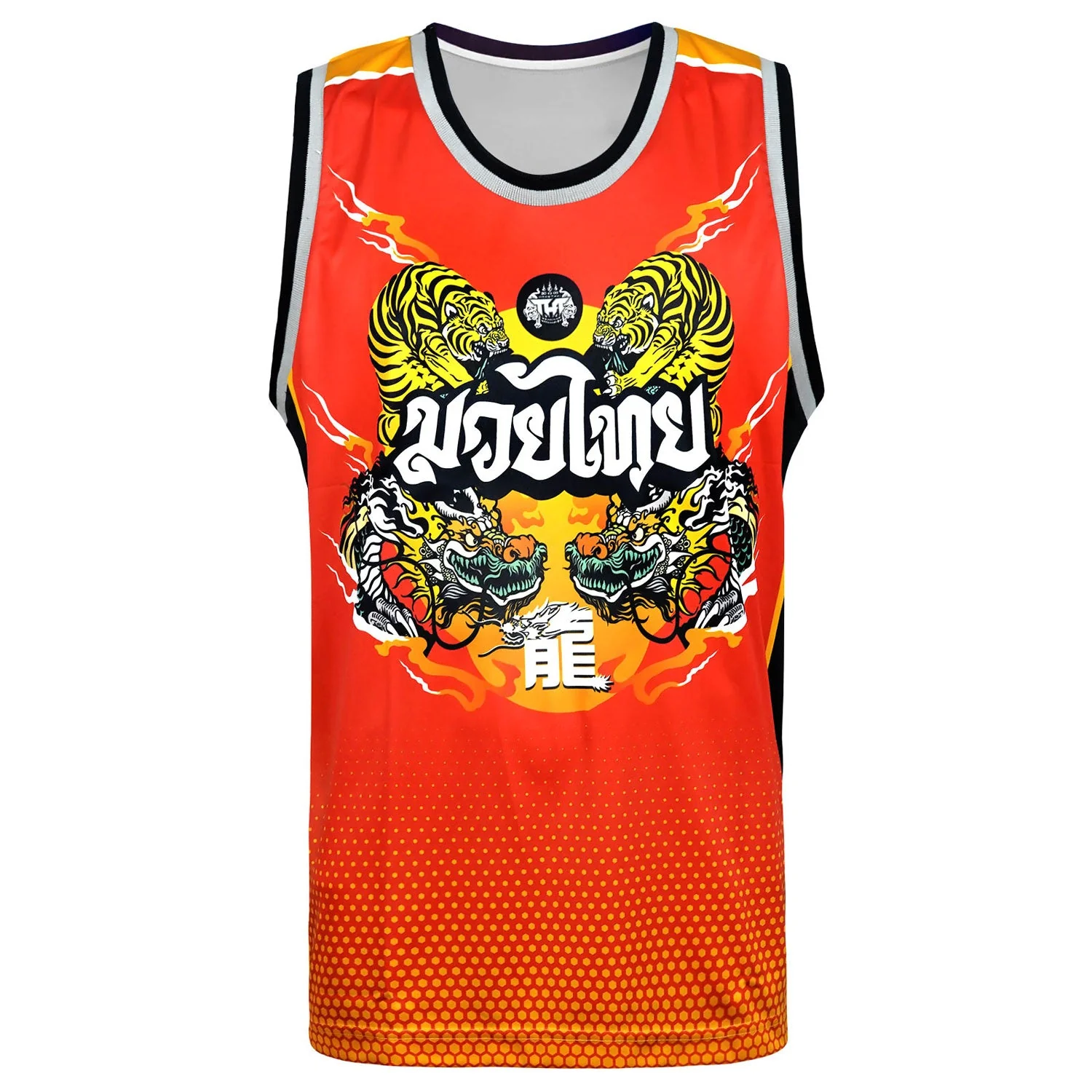 TUFF Tank Top - TT104 - Red Chinese Dragon and Tiger - Image 3