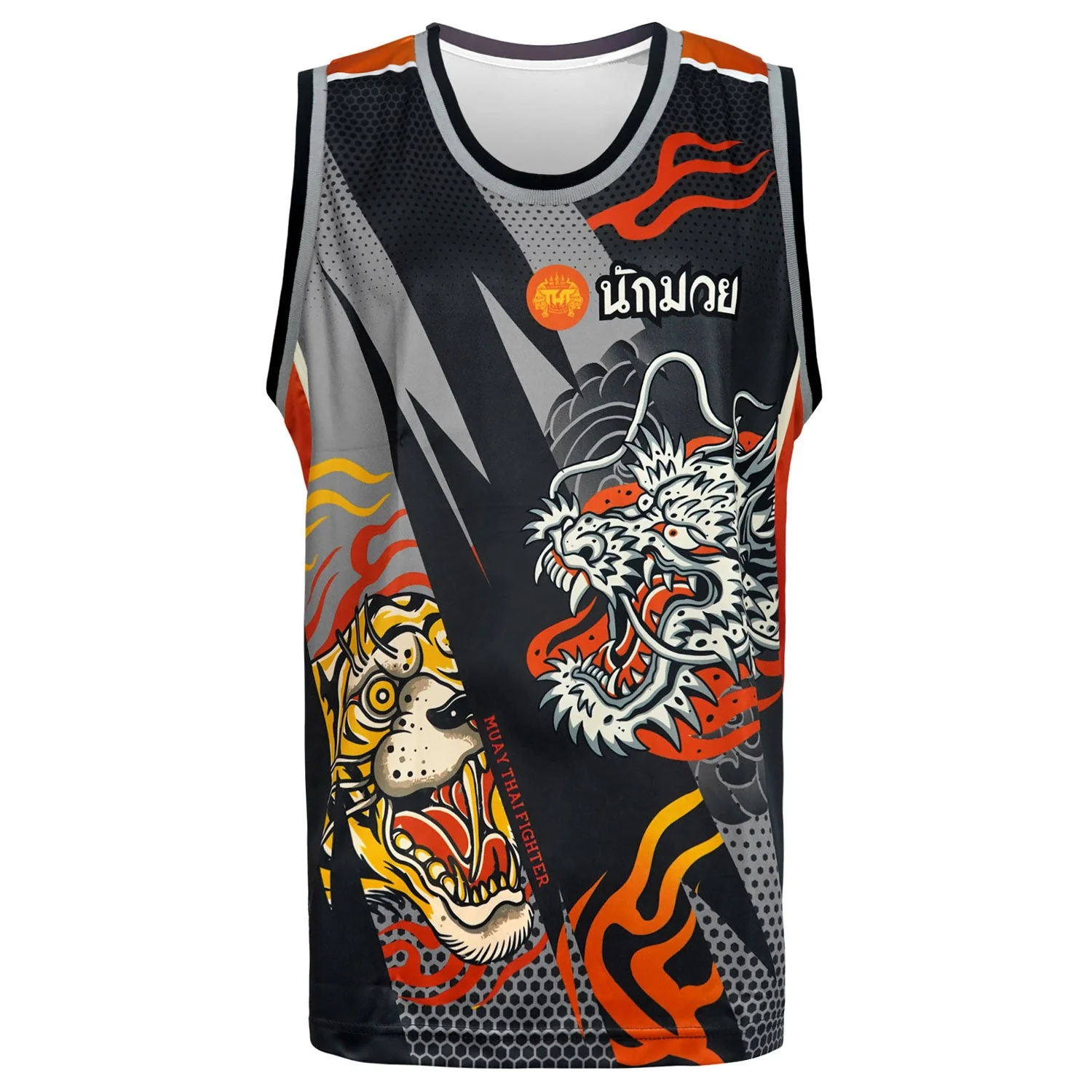 TUFF Tank Top - TT105 - Black Dragon and Tiger - Image 3