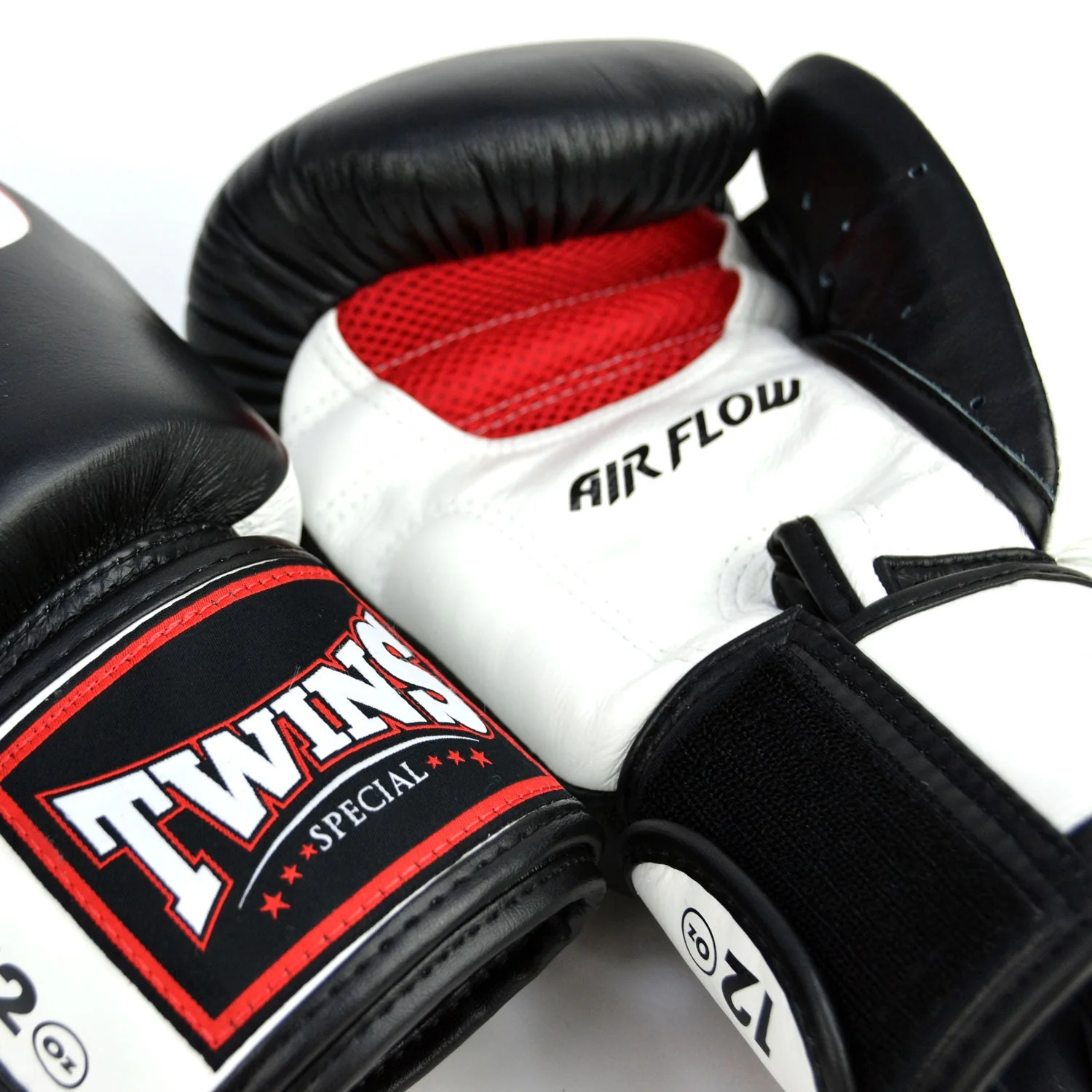 Twins Special BGVLA2-2T Air Flow Boxing Gloves - Black-White-Red - Image 2