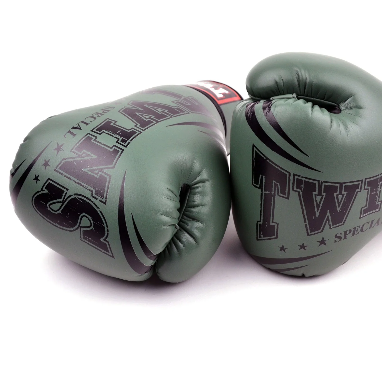 Twins Special FBGVDM3-TW6 Synthetic-Leather Boxing Gloves - Olive - Image 2