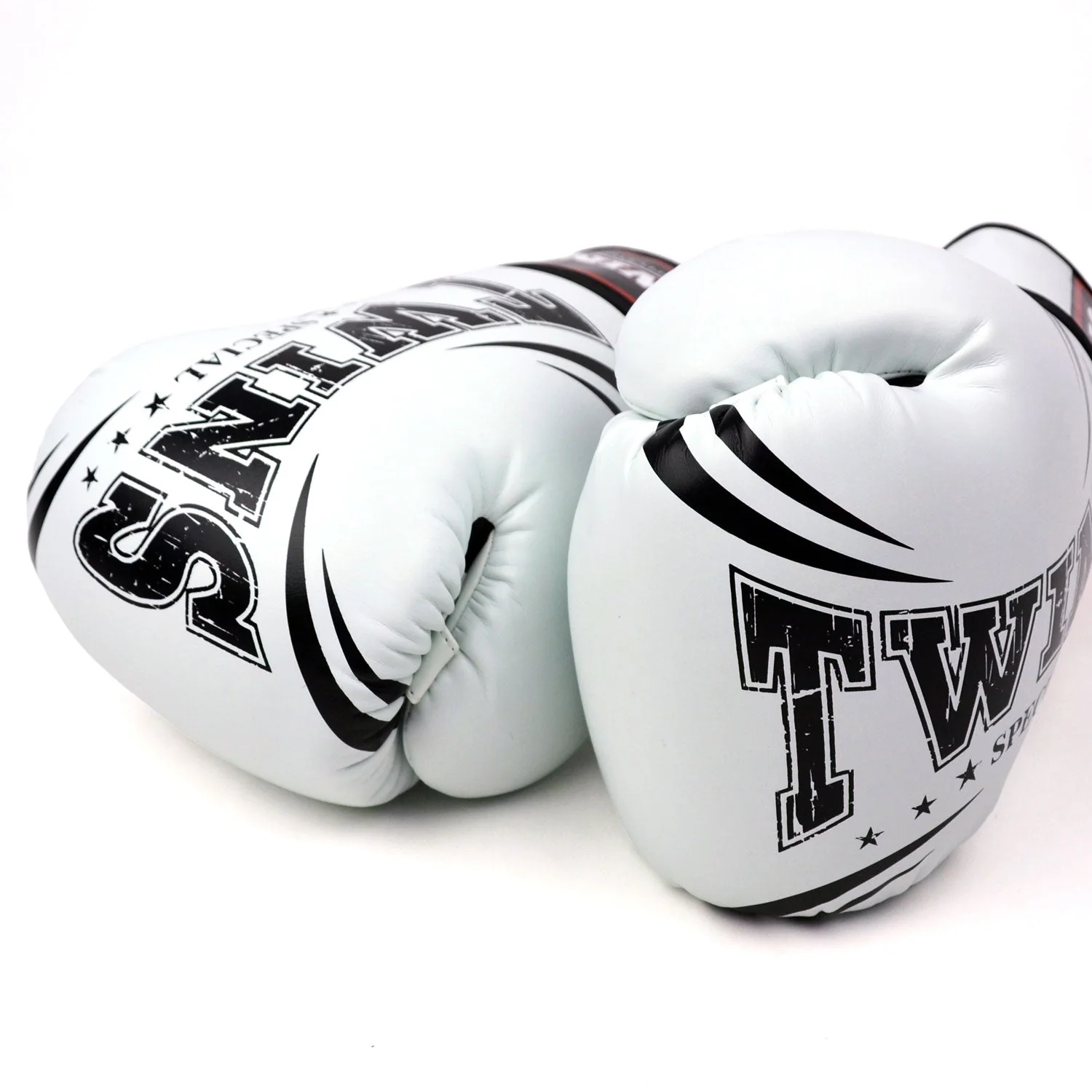 Twins Special FBGVDM3-TW6 Synthetic-Leather Boxing Gloves - White - Image 2