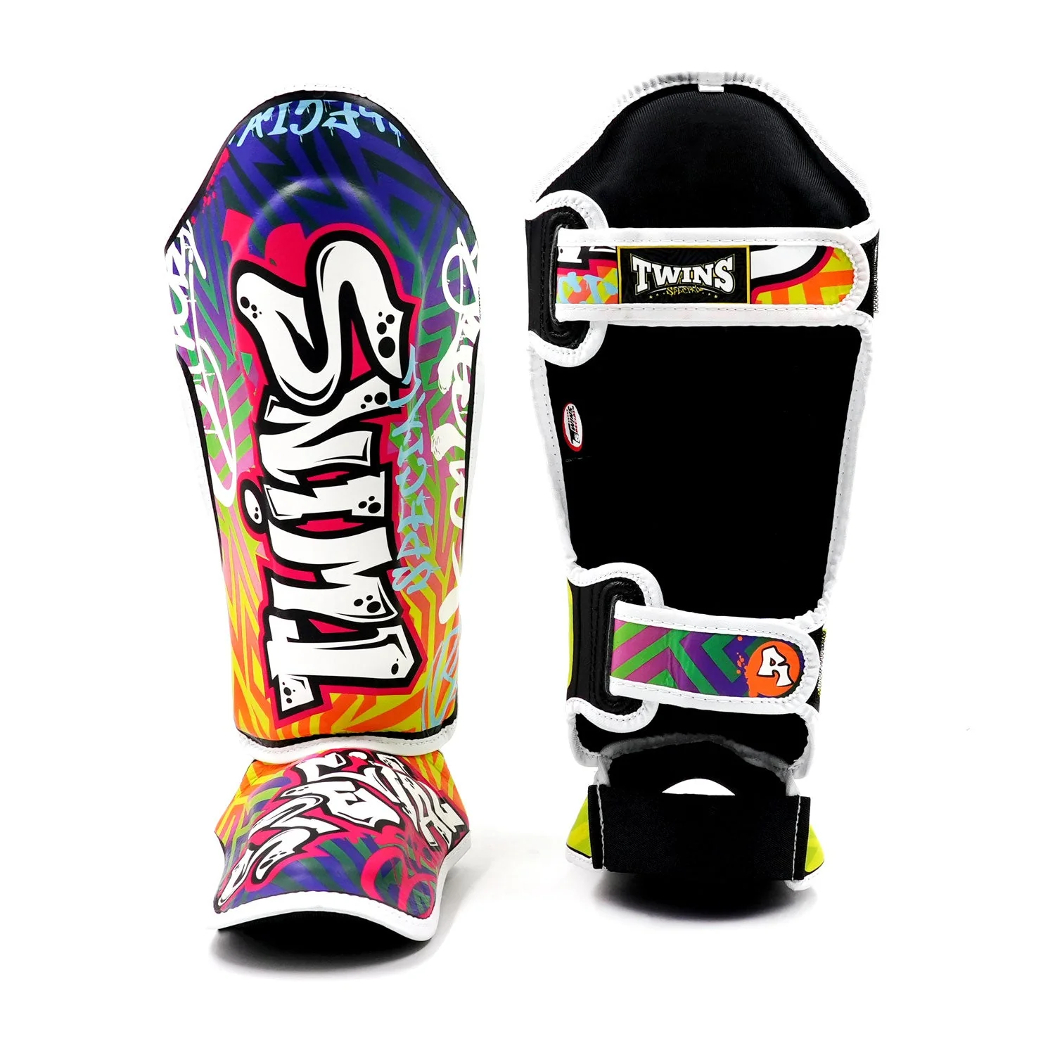 Twins Special FSGL10-68 Leather Shin Pads - Graffiti - Image 2