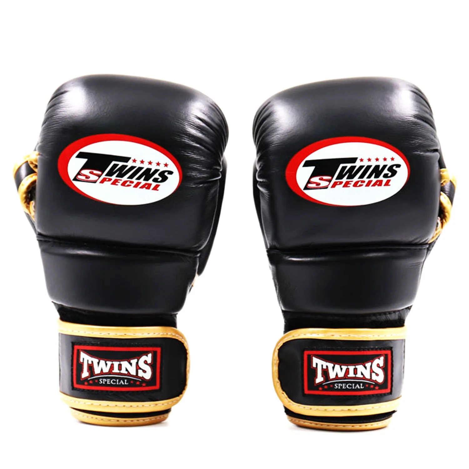 Twins Special GGL14 MMA Sparring Gloves - Black-Gold - Image 3