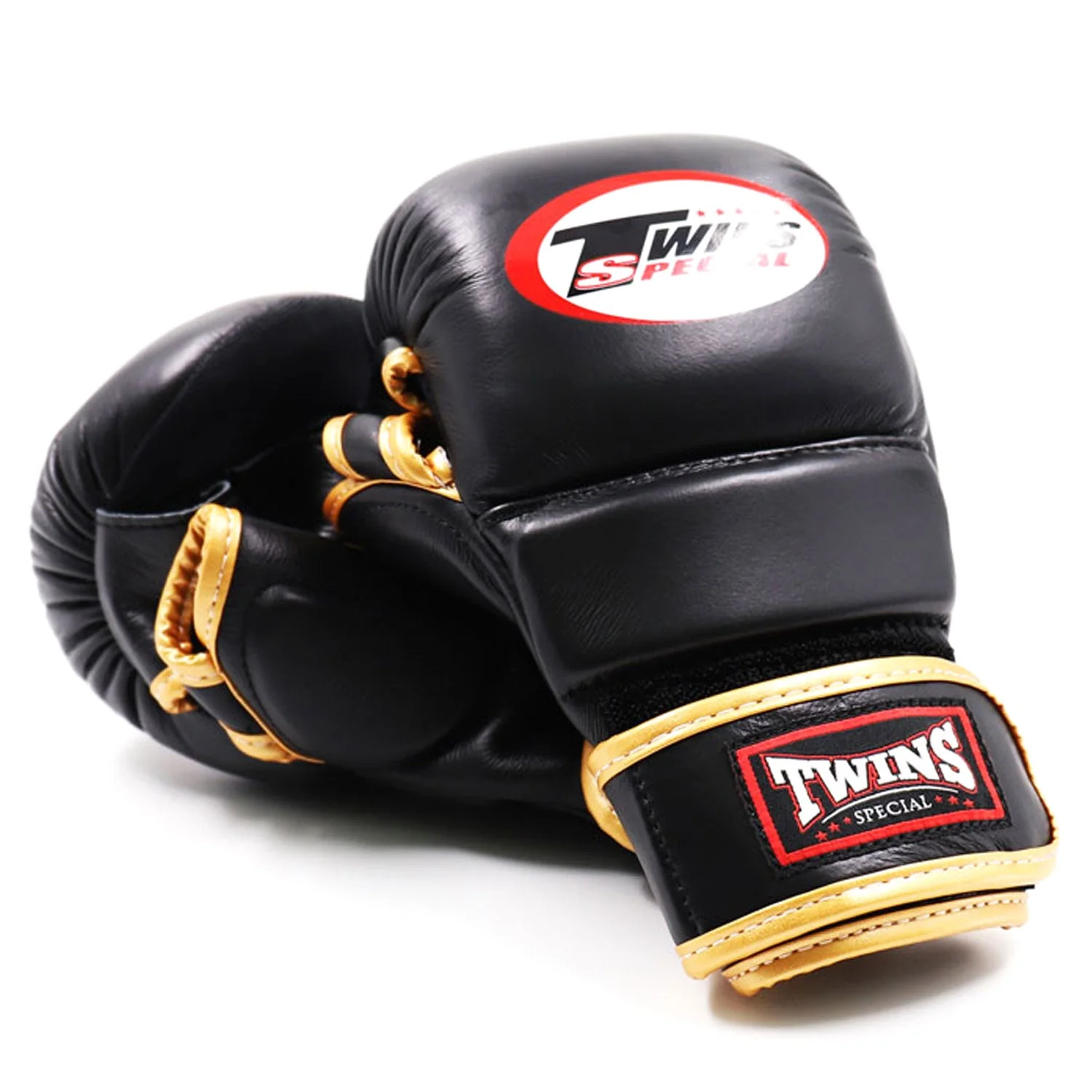 Twins Special GGL14 MMA Sparring Gloves - Black-Gold - Image 4