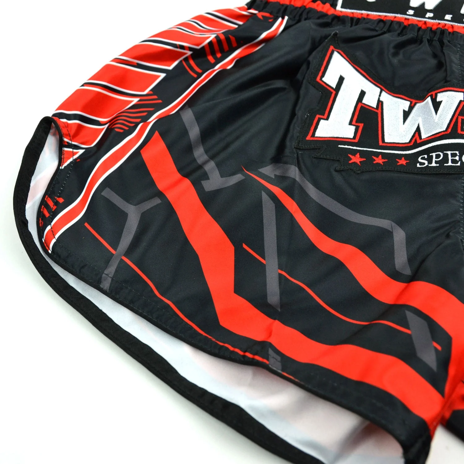 Twins Special Muaythai Shorts - RACING Black-Red - Image 3