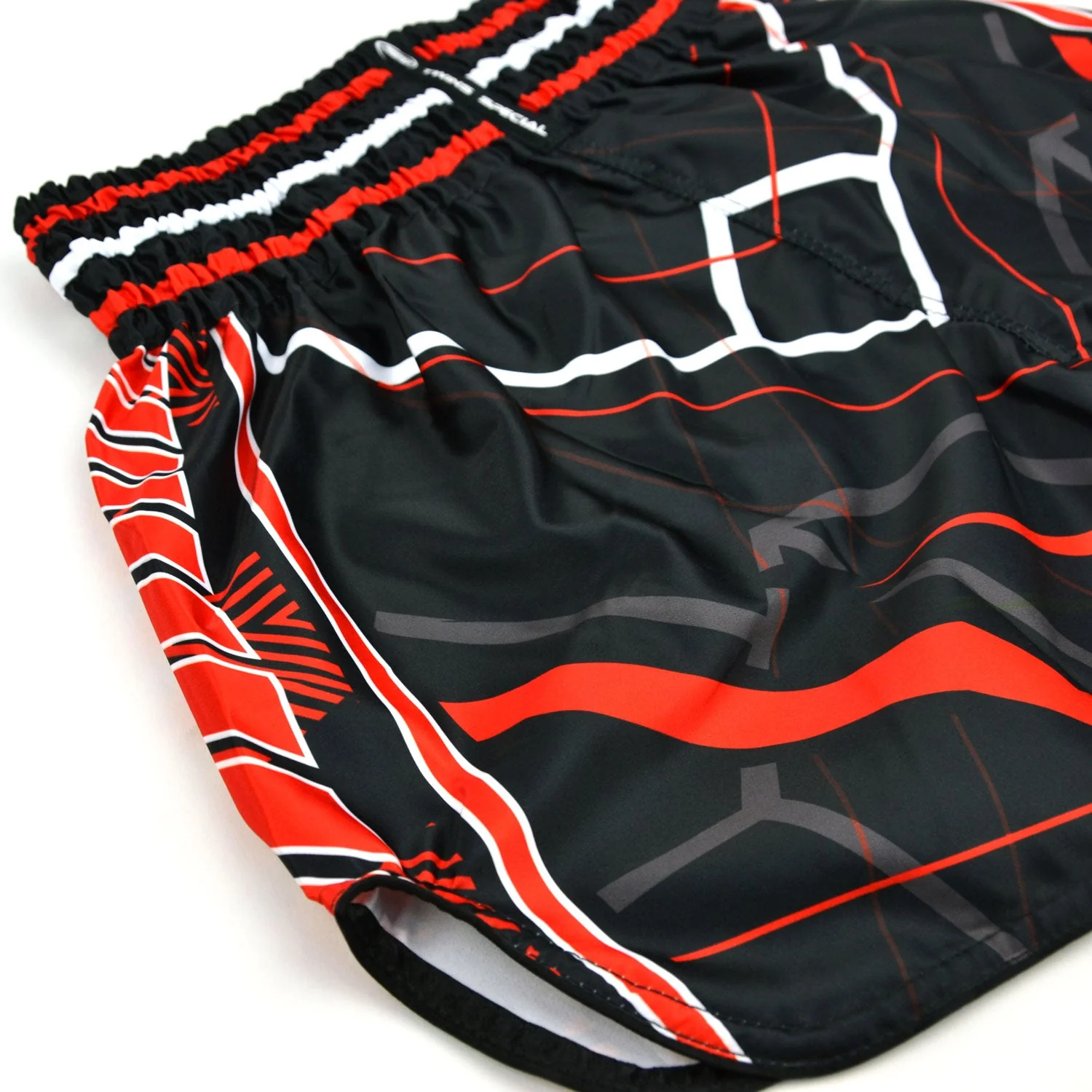Twins Special Muaythai Shorts - RACING Black-Red - Image 4