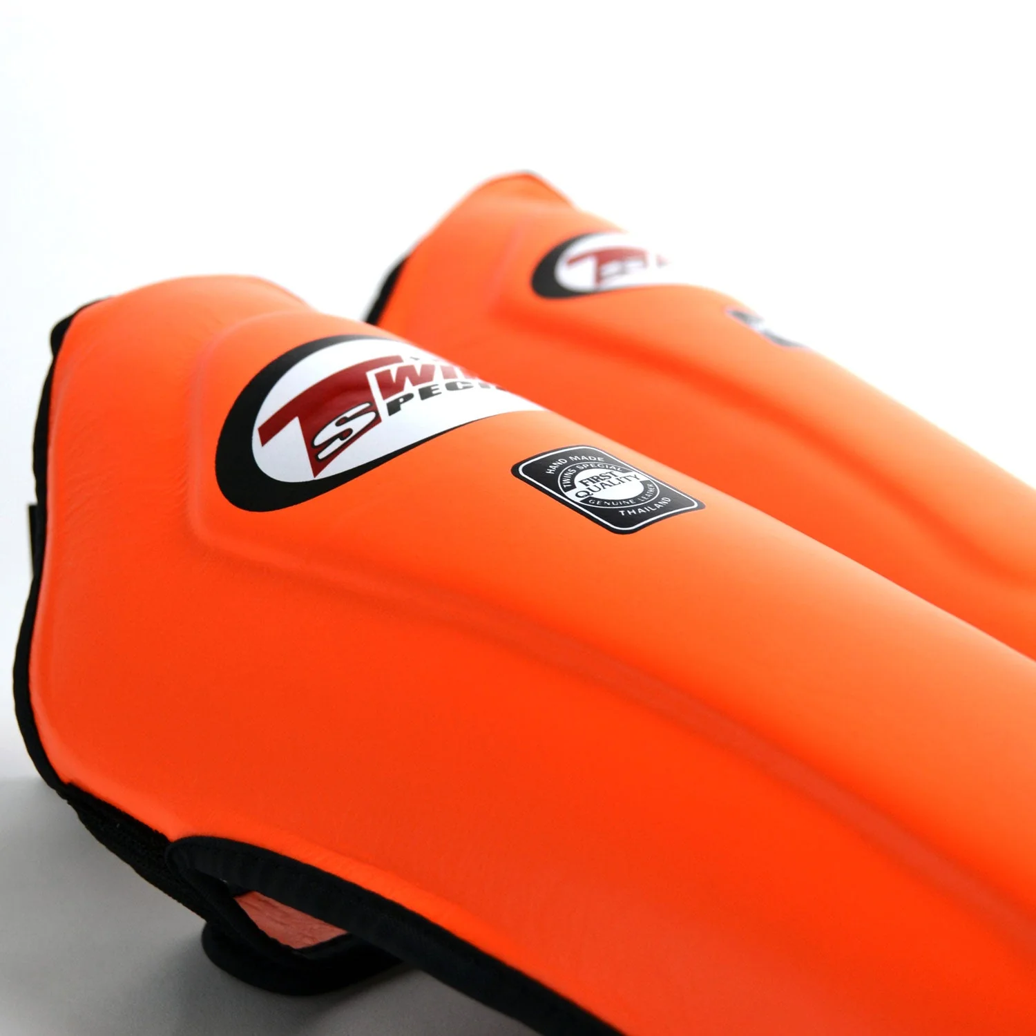 Twins Special SGL10 Leather Shin Pads - Orange - Image 3